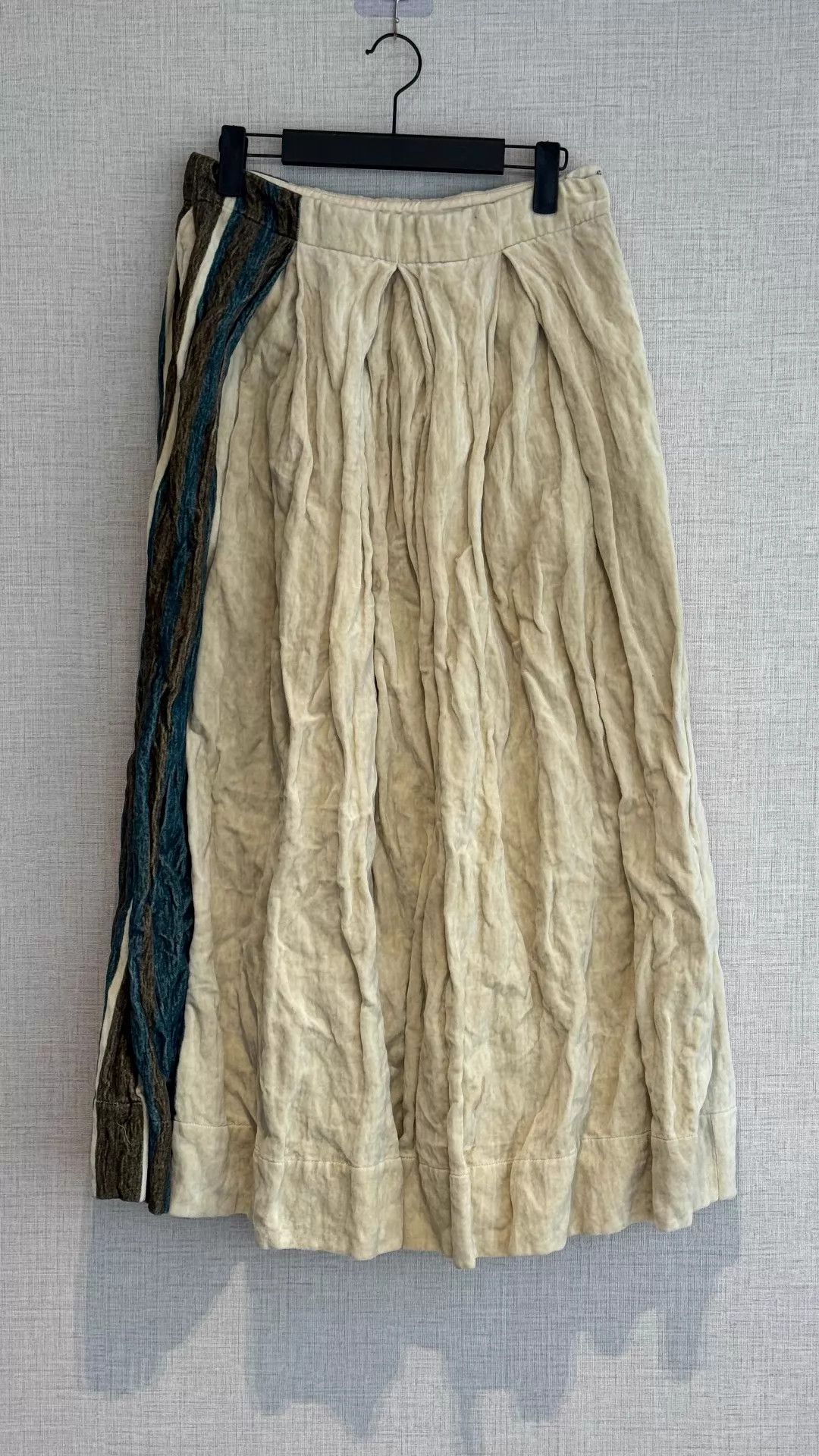 Uma Wang UMA WANG GISELA Dress S 17 FW White/Brown/Blue Colorblock Size 26" / US 2 / IT 38 - 2 Thumbnail