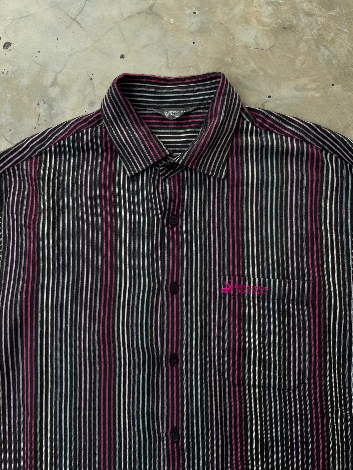 Beverly Hills Polo Club Beverly Hills Polo Club Striped Buttom Up Longsleeve Shirt Size US XL / EU 56 / 4 - 3 Thumbnail