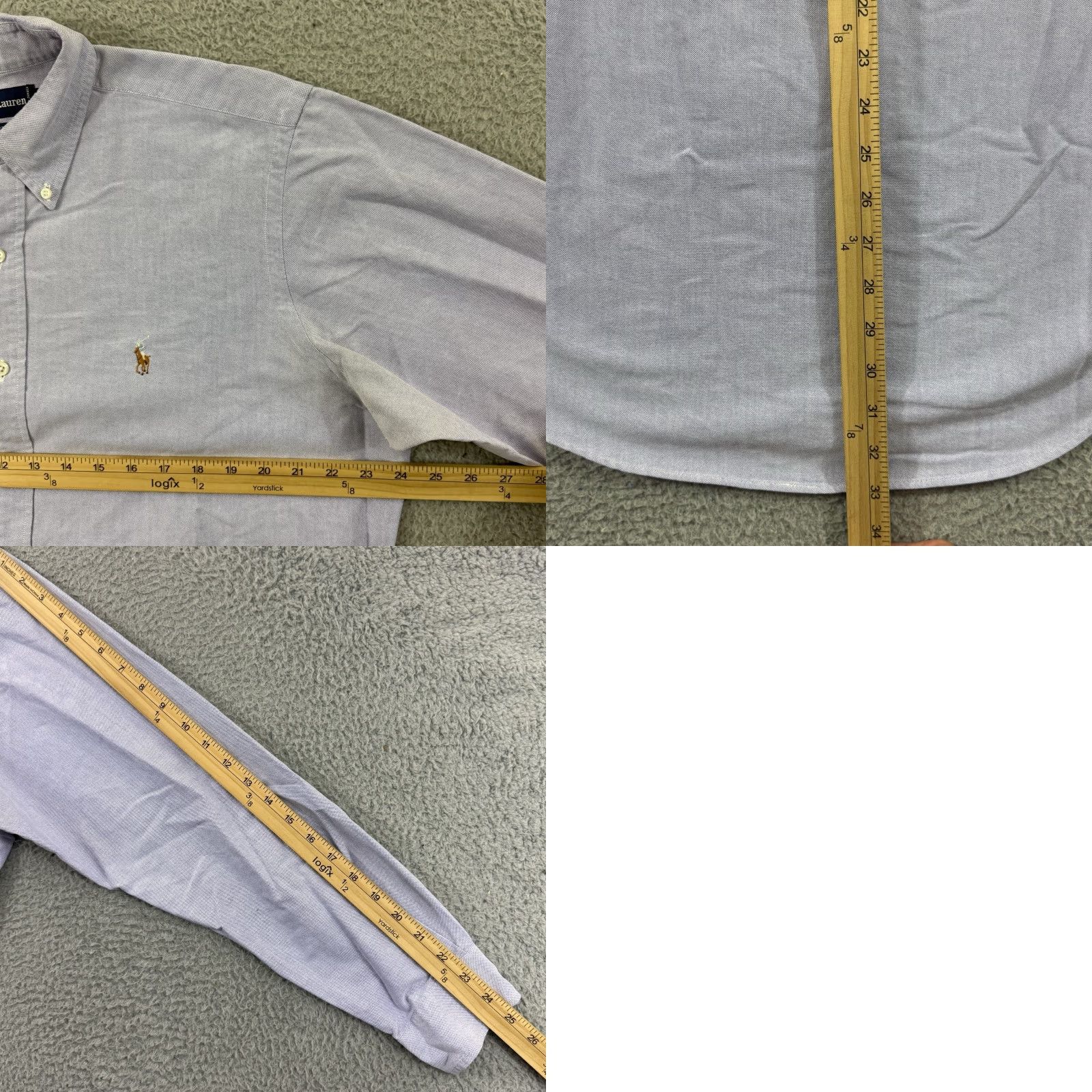 Polo Ralph Lauren VINTAGE Polo Ralph Lauren Shirt Mens Large Purple Button Long Sleeve Preppy Pony Size US L / EU 52-54 / 3 - 8 Thumbnail