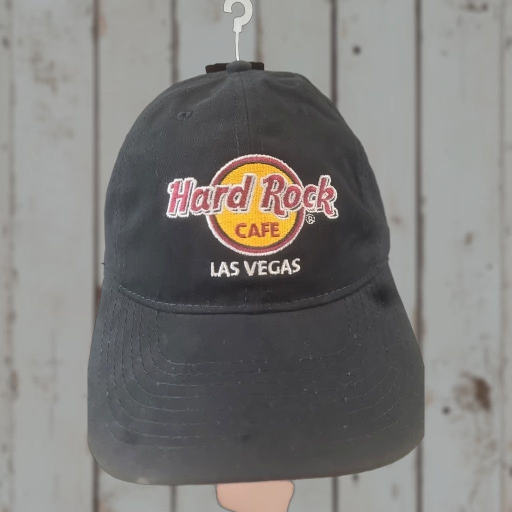 Hard Rock Cafe Hard Rock Cafe Los Vegas NV Hat Cap Black Adjustable Strapback New With Tags Size ONE SIZE - 1 Thumbnail