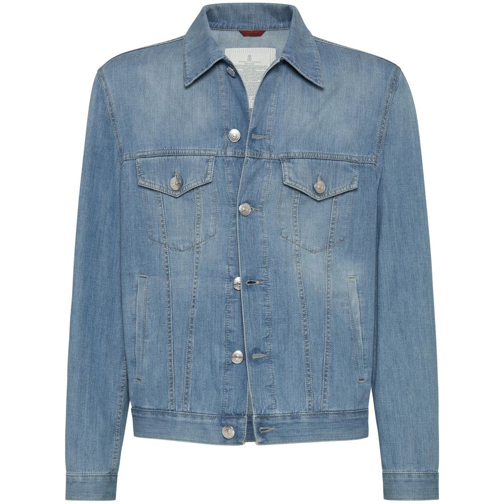 Brunello Cucinelli Brunello Cucinelli BLUE Jackets - Denim Jackets Size US L / EU 52-54 / 3 - 1 Thumbnail