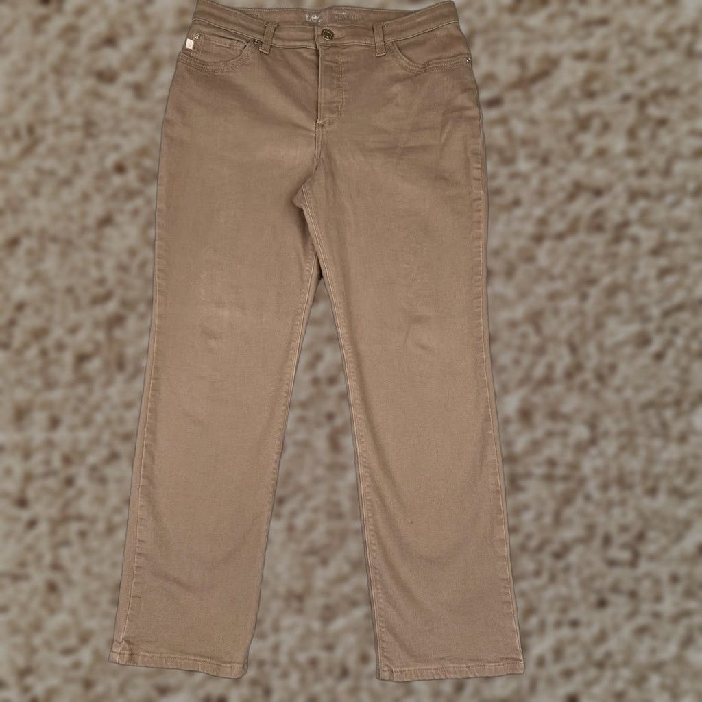 Lee Lee Jeans Womens 30 Brown Khaki Classic Fit Straight Leg Mid Rise 5 Pocket Size 30" / US 8 / IT 44 - 1 Thumbnail