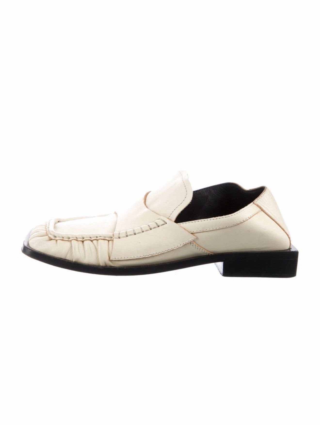 Acne Studios Acne Studios white leather loafers Size US 8 / IT 38 - 4 Thumbnail