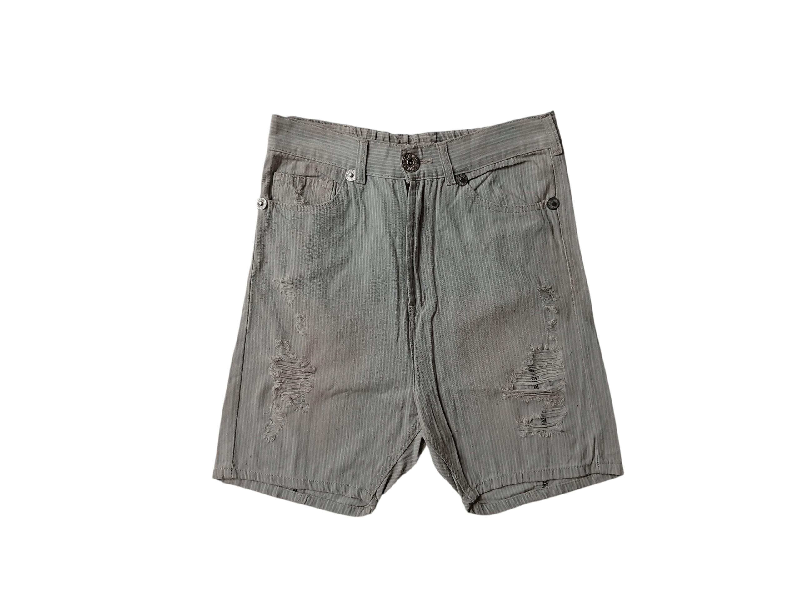 Japanese Brand Dig Deep japan distressed stripe short pants Size US 30 / EU 46 - 4 Thumbnail