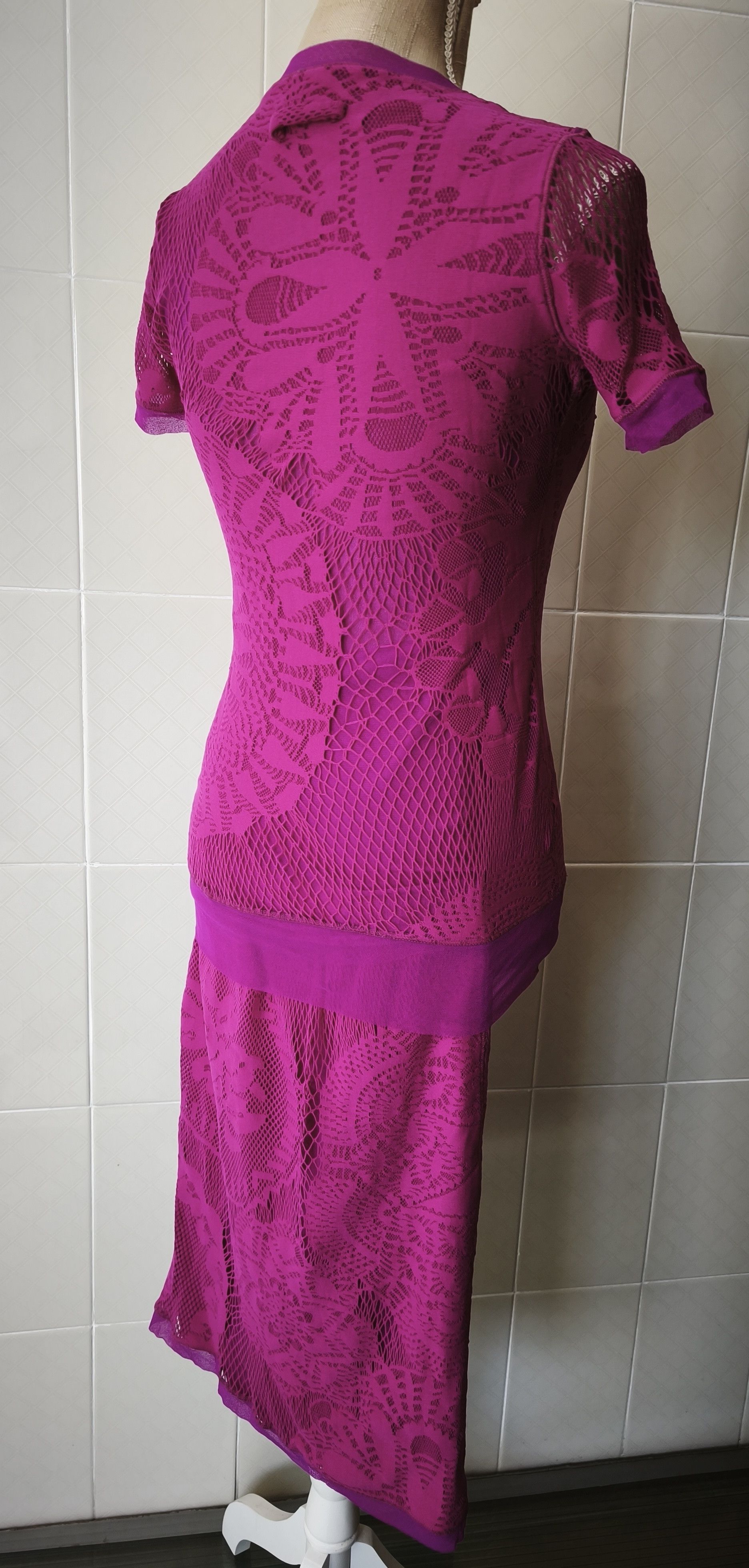 Jean Paul Gaultier SS 2008 - Lace and mesh - top and skirt Size M / US 6-8 / IT 42-44 - 13 Thumbnail