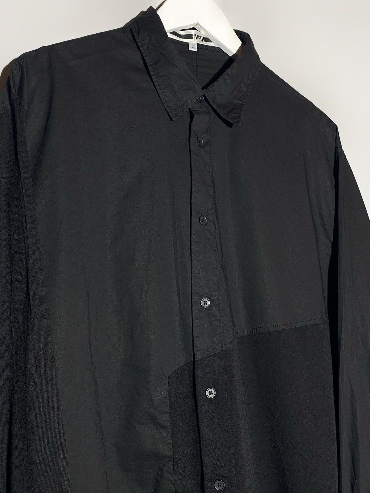 McQ Alexander McQueen MCQ Alexander McQueen Black Colorblock Avant Garde Shirt Size US L / EU 52-54 / 3 - 4 Thumbnail