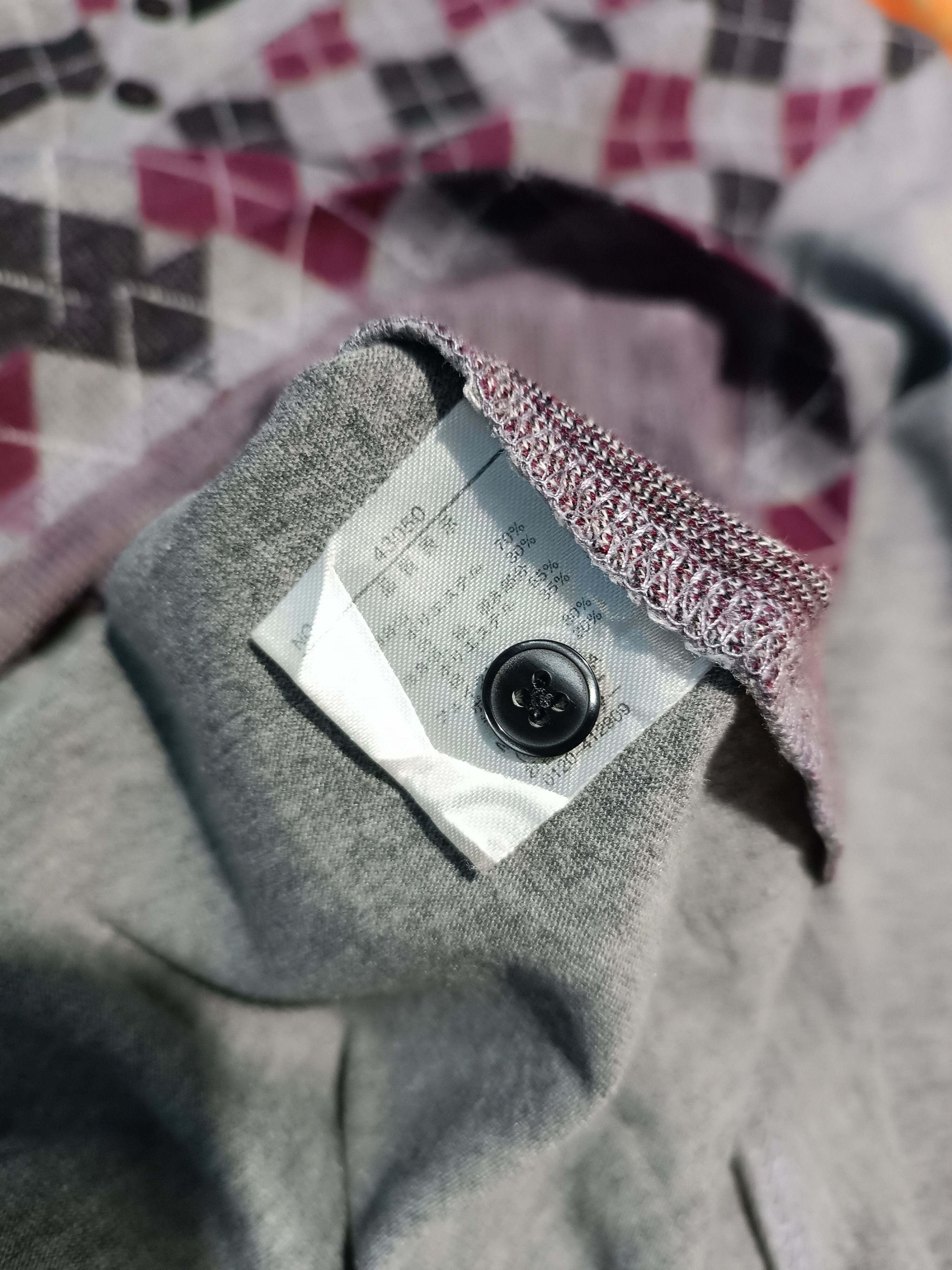 Japanese Brand Vintage Long Sleeve T-shirt Diamond Argyle 3 Layer Knit Top Size US L / EU 52-54 / 3 - 7 Thumbnail