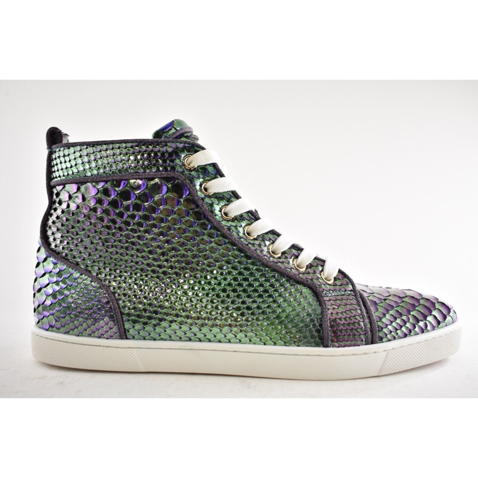 Christian Louboutin Bip Bip Orlato Flat Python Snakeskin High Top Sneaker 41 Size US 11 / IT 41 - 2 Thumbnail