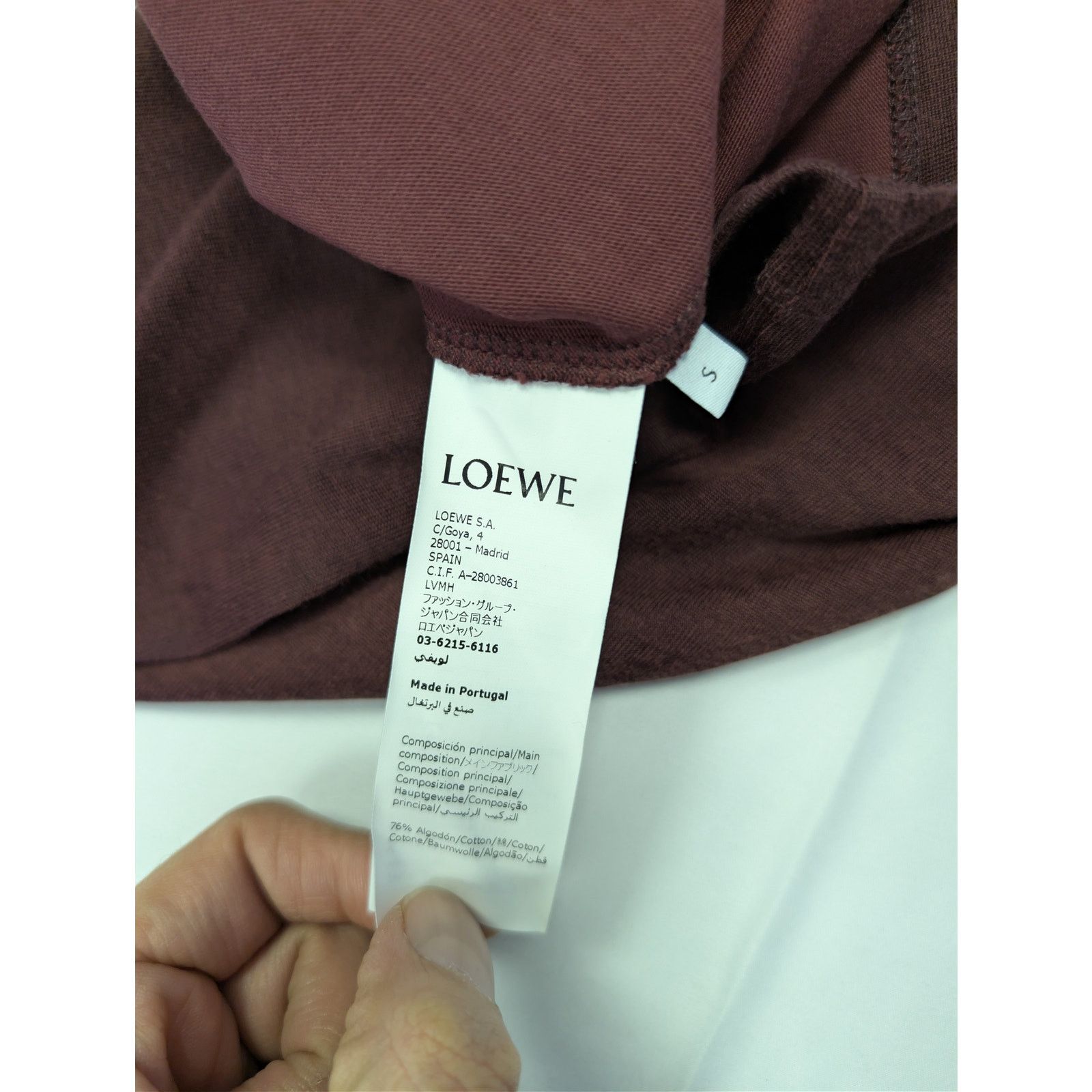 Loewe o1rshd1 '00' number regular-fit T-shirt in burgundy Size US S / EU 44-46 / 1 - 18 Thumbnail