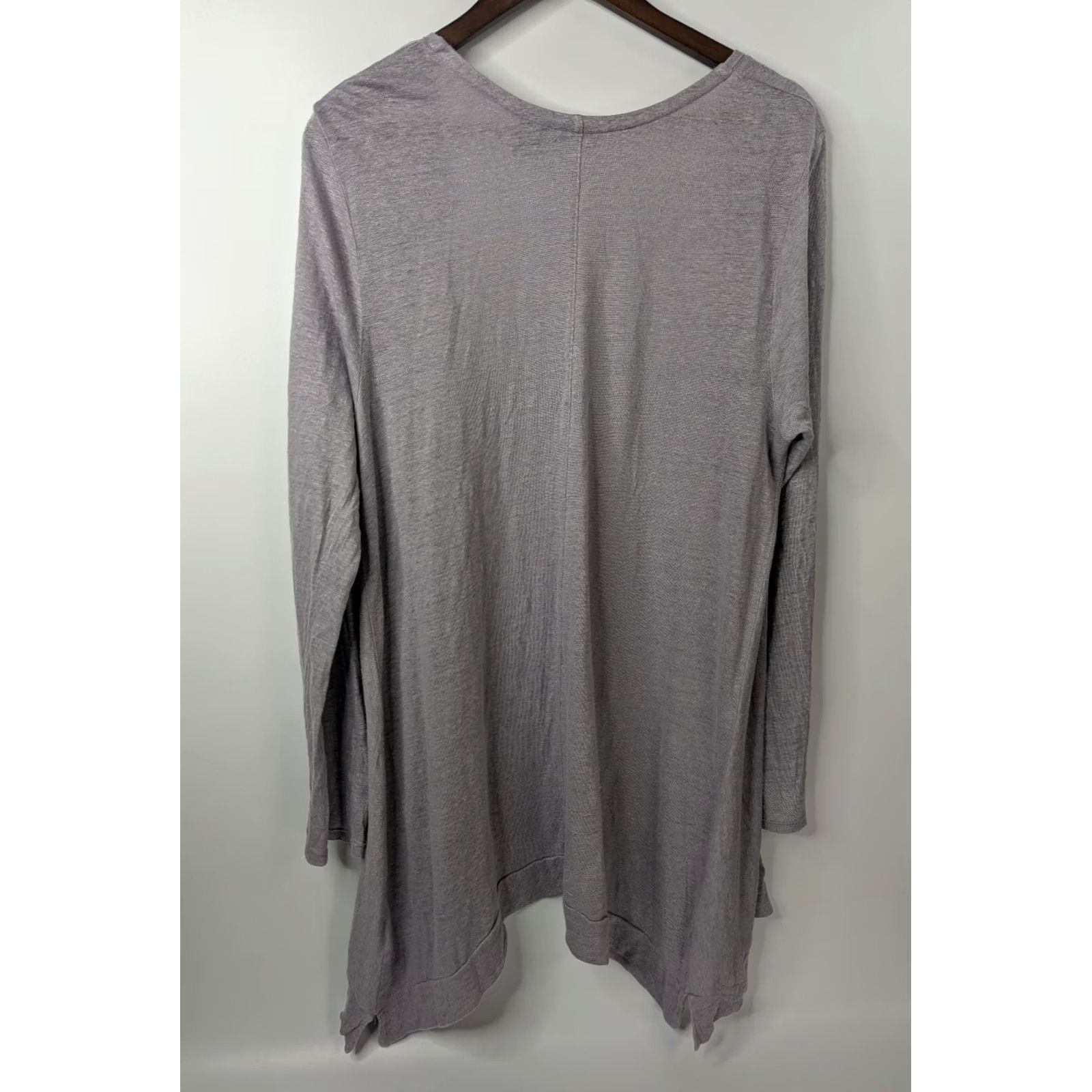 Vintage Tahari Cardigan XL Linen Purple Open Knit Boho Beach Lagenlook Women Shirt 100% Linen Woolfree Size XL / US 12-14 / IT 48-50 - 3 Thumbnail