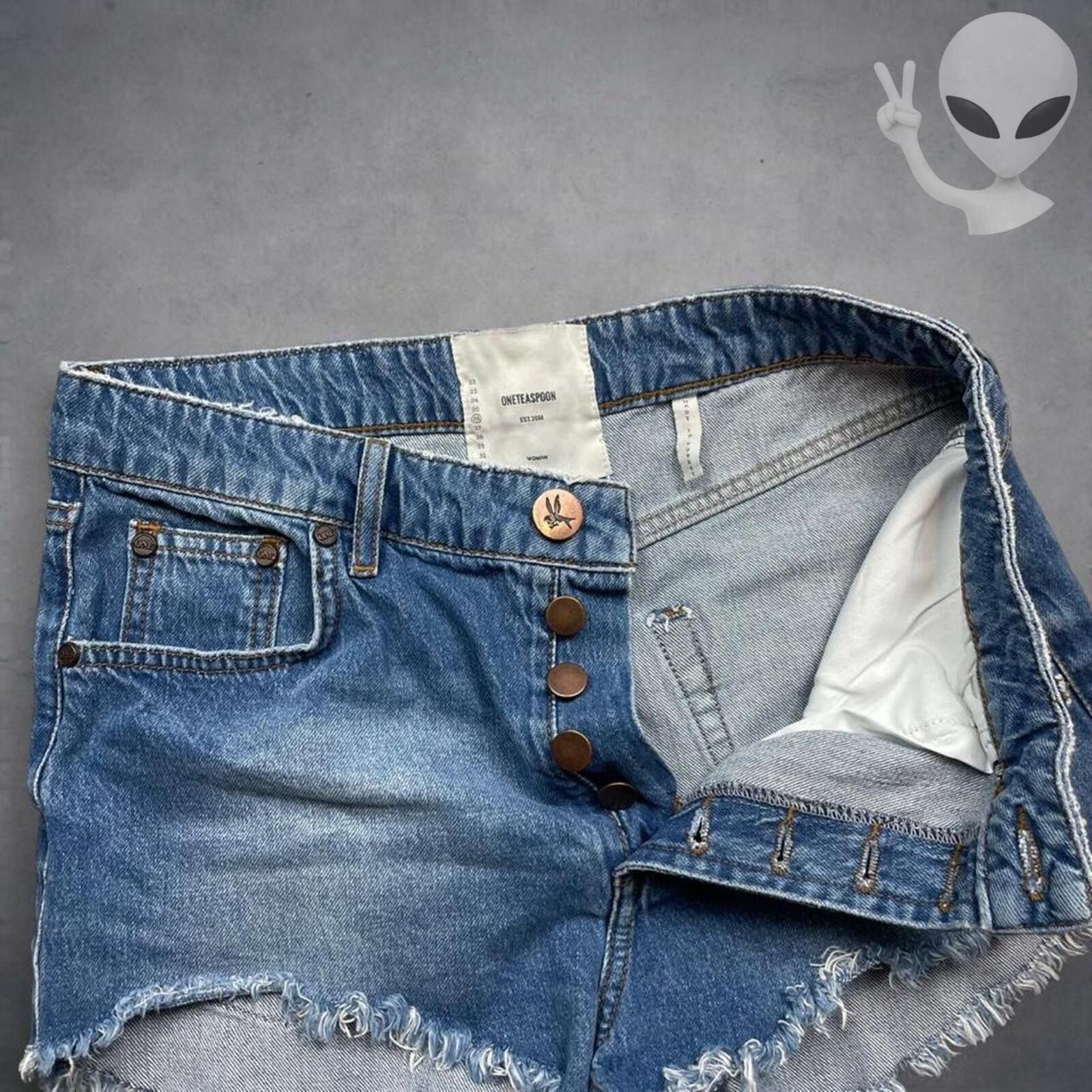 One Teaspoon One Teaspoon Outlaws Denim Shorts Size 25 Blue Size 25" / US 0 / IT 36 - 2 Thumbnail