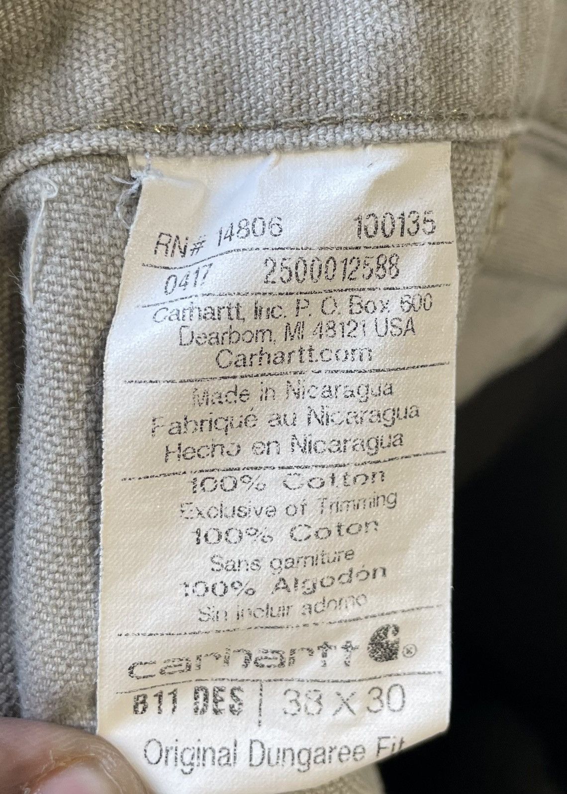 Carhartt Vintage Carhartt Carpenter Pants Khaki Size US 38 / EU 54 - 5 Thumbnail