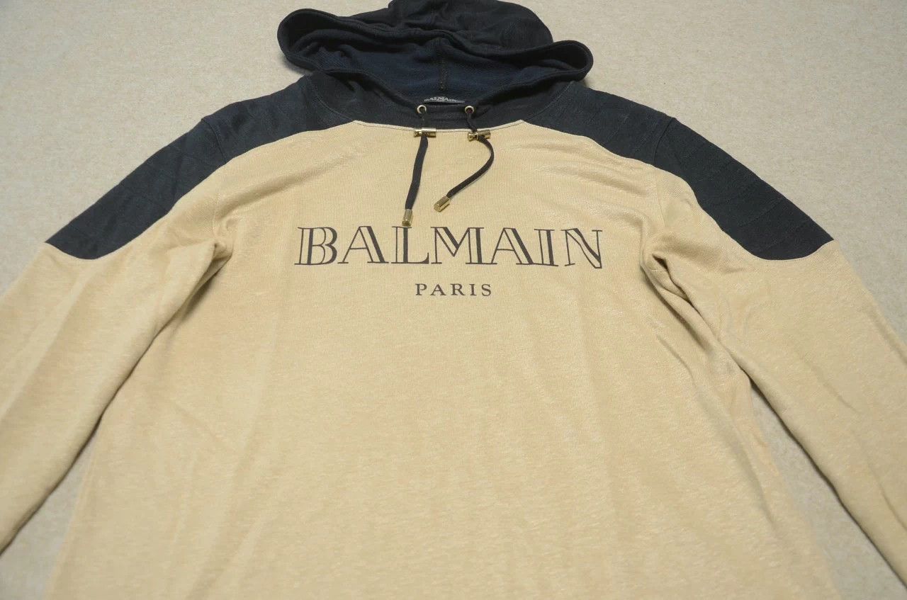 Balmain Balmain Mainline Big Logo Hoodie Thin Oversized XS Size US XS / EU 42 / 0 - 2 Thumbnail