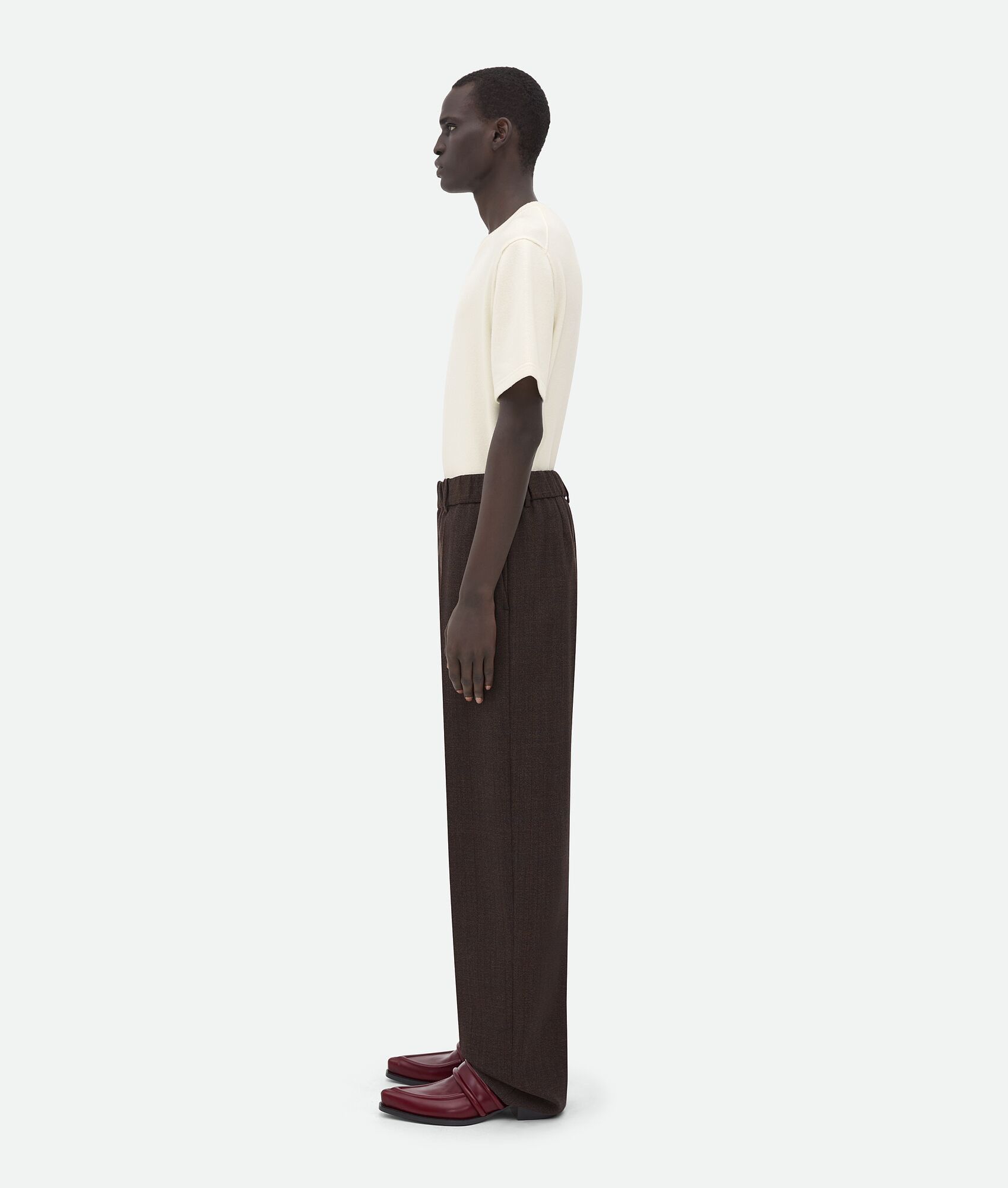 Bottega Veneta o1loc1c0325 750027 Elasticated Waist Prince Wales Wool Pant Size US 32 / EU 48 - 2 Thumbnail