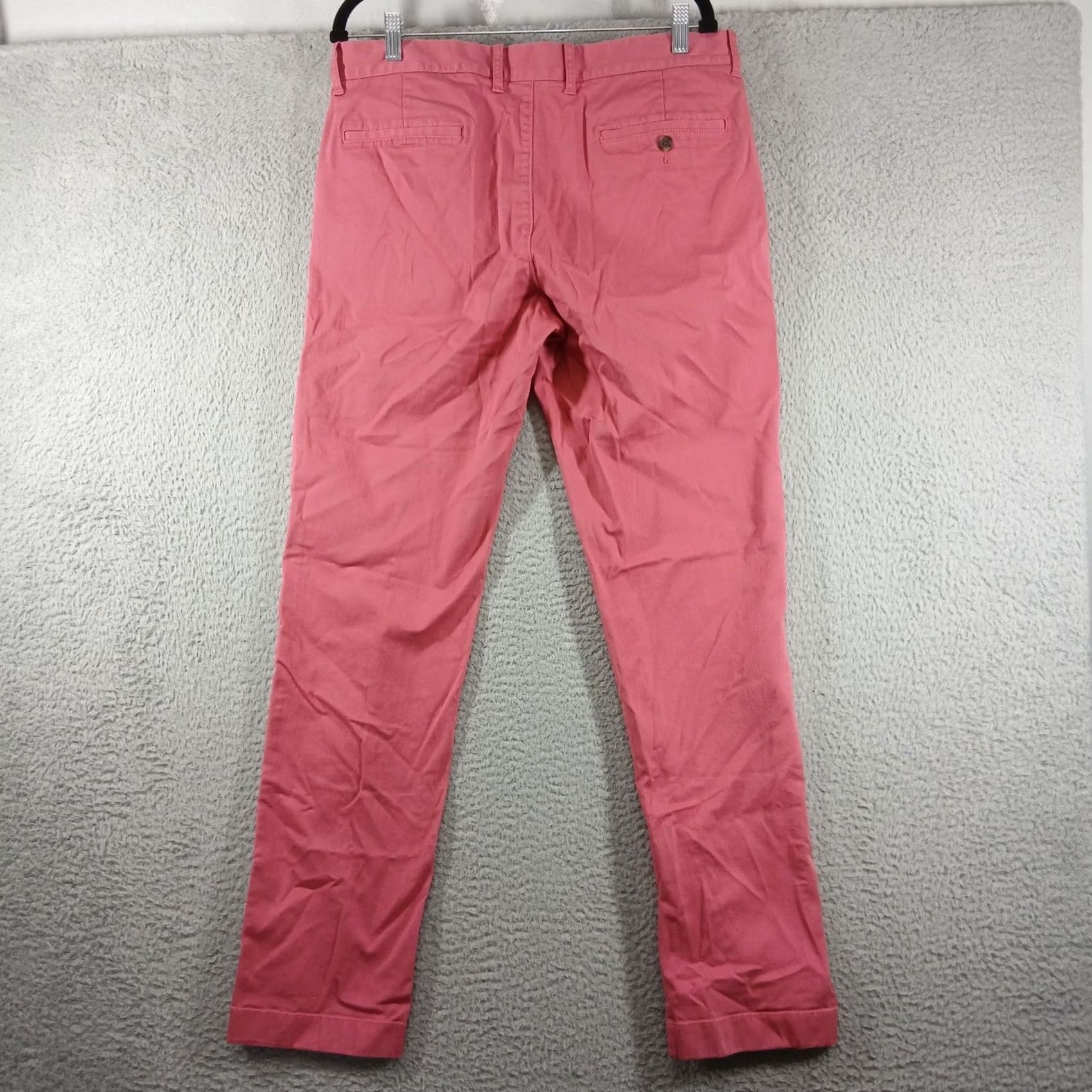 J.Crew J.Crew Mens Pants Flex Straight Chino Pink 34x34 Casual Business Slim Fit Size US 34 / EU 50 - 3 Thumbnail