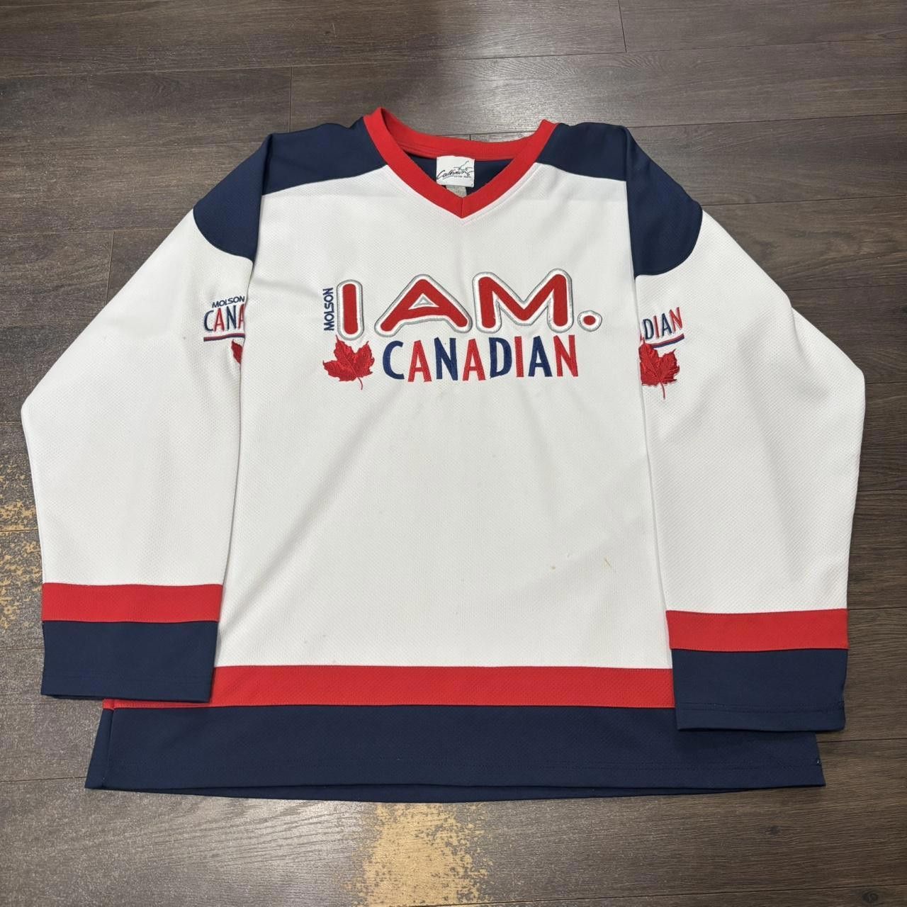 Designer Vintage molson Canadian I am Canadian hockey jersey 00s XL Size US XL / EU 56 / 4 - 2 Thumbnail
