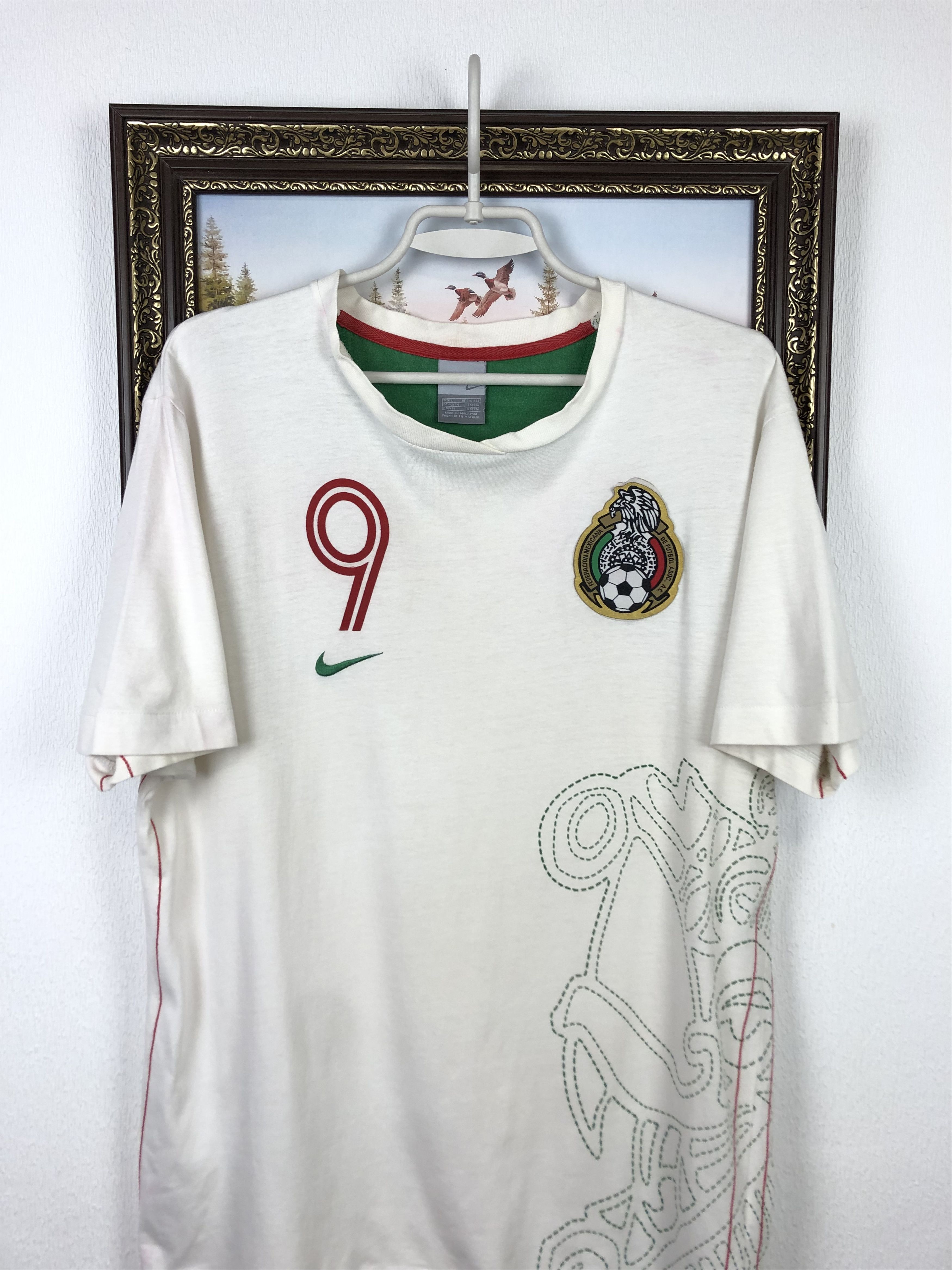 Nike Vintage Nike Mexico Shirt #9 Carlos Vela Jersey Train Tee Size US L / EU 52-54 / 3 - 2 Thumbnail