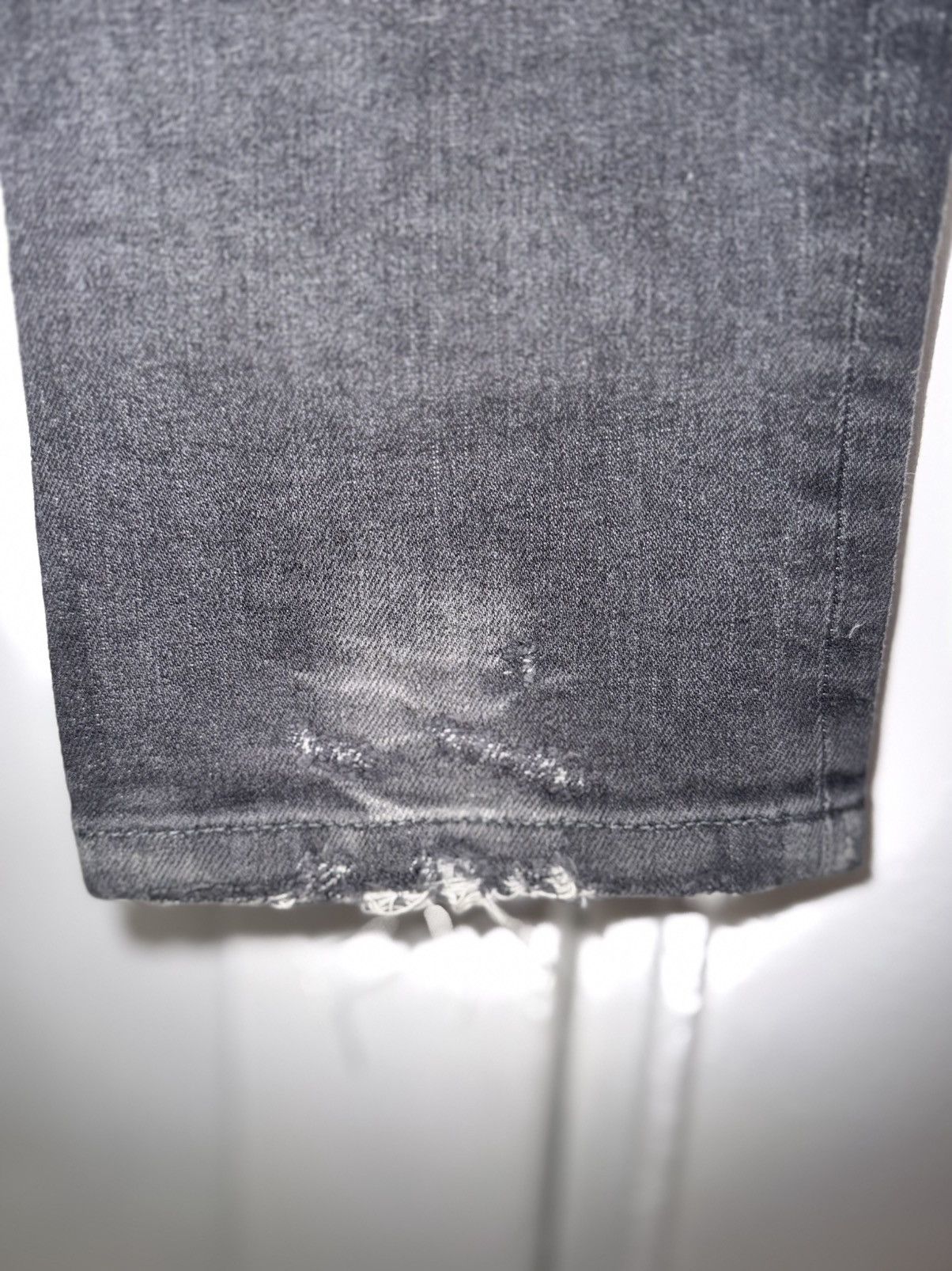 Balmain Distressed Black Biker Denim Size US 33 - 5 Thumbnail