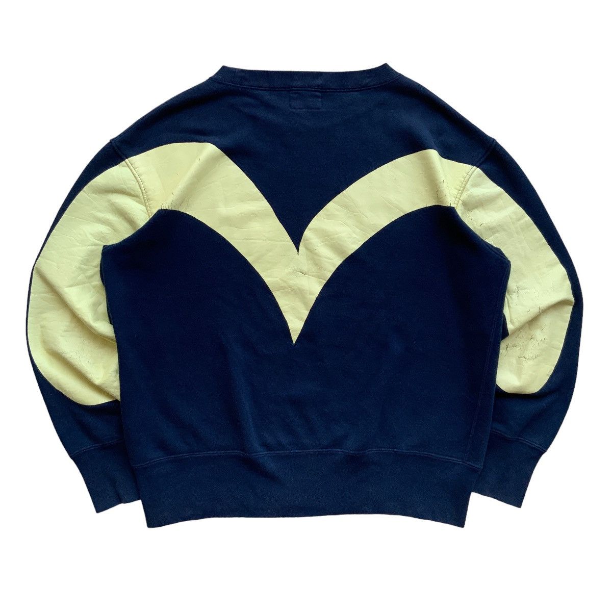 image of Evisu Daicock Boxy Crewneck in Navy, Men's (Size Large)
