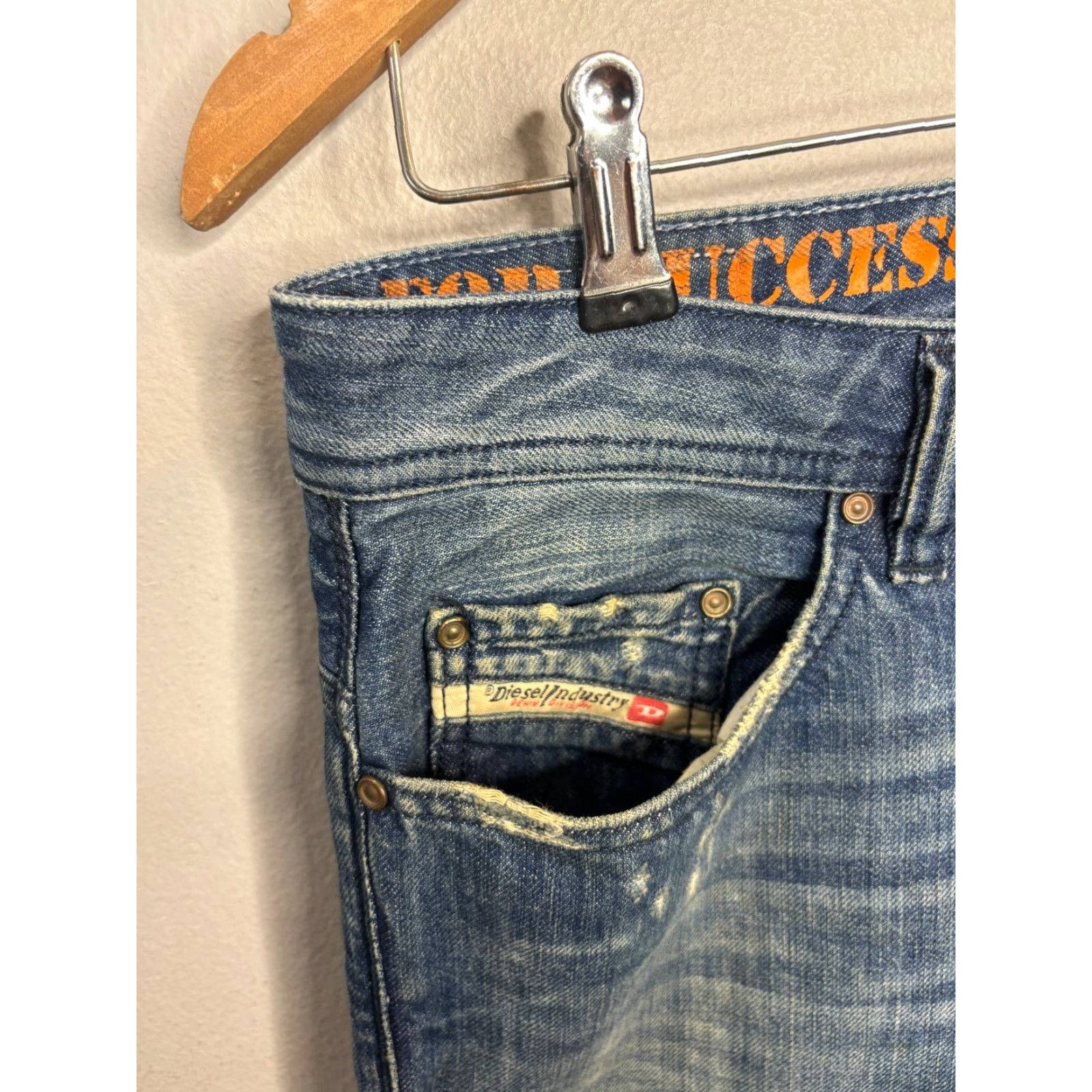 Diesel Diesel Safado Jeans Mens Slim Straight 29x32 Regular Button Fly Blue Denim 1378 8/10 Size US 29 - 2 Thumbnail