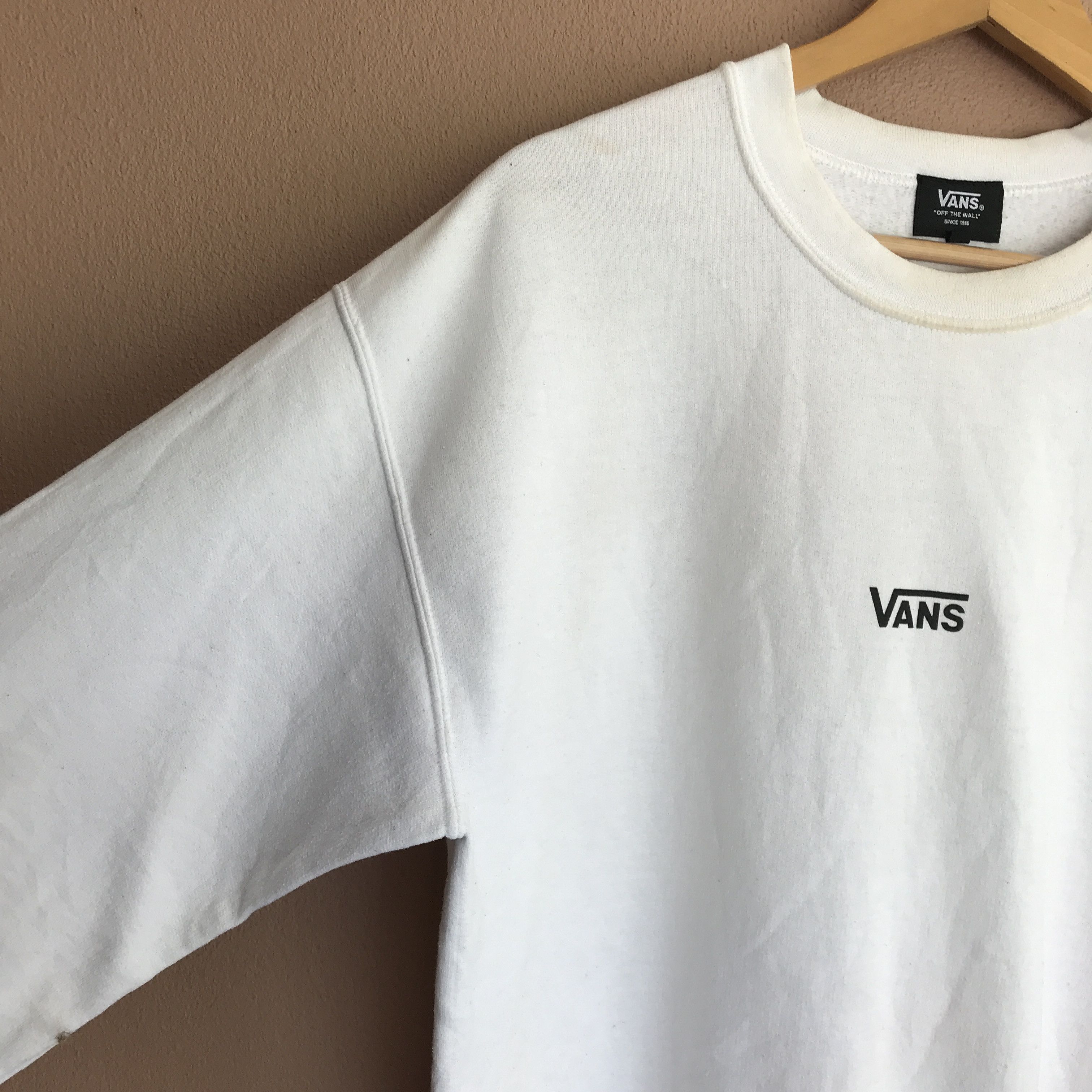 Vans VANS Of The Walls Crewneck White Sweater Size US M / EU 48-50 / 2 - 4 Thumbnail