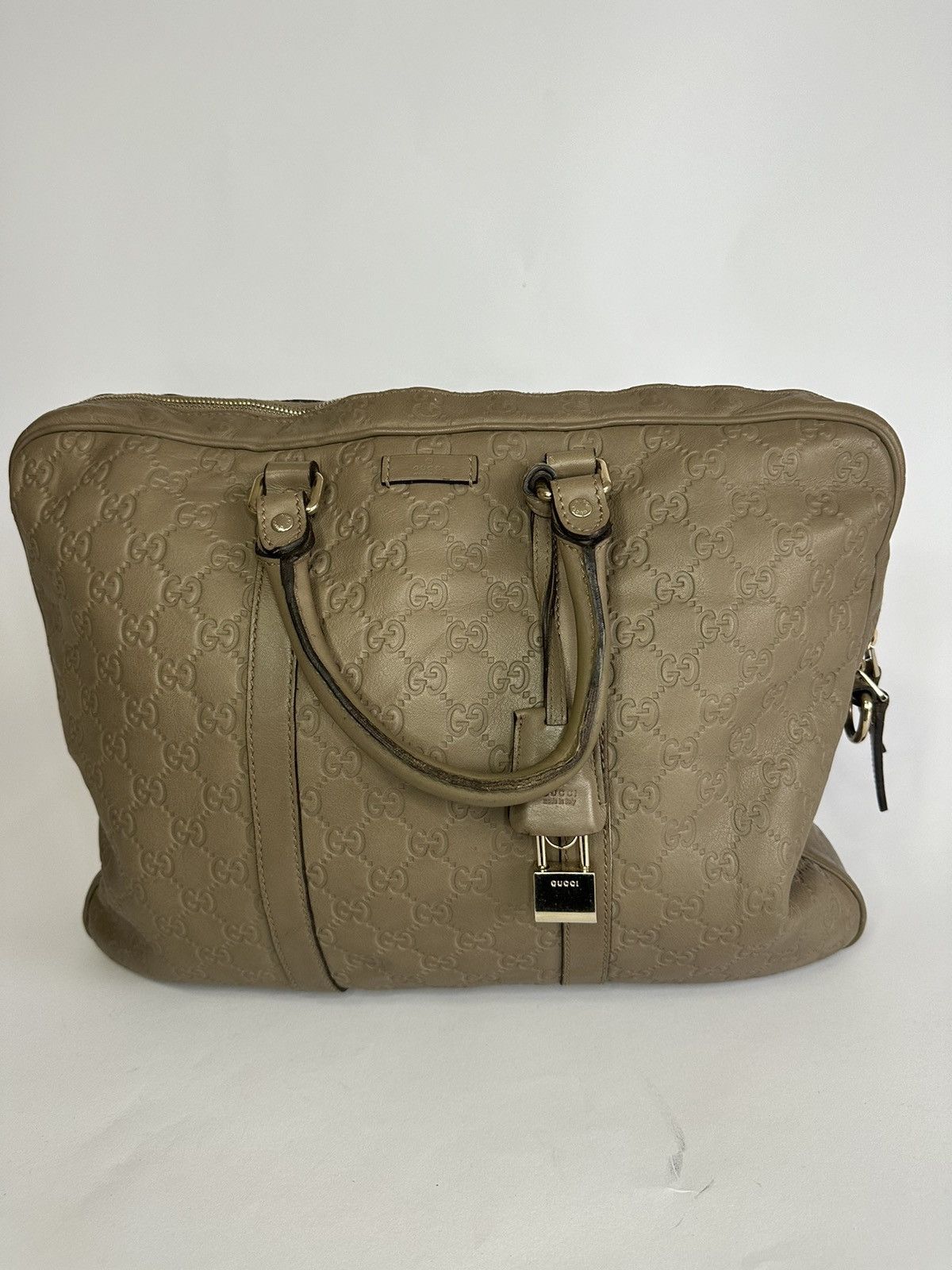 Gucci GUCCI Guccissima Signature Briefcase Beige Size ONE SIZE - 2 Thumbnail