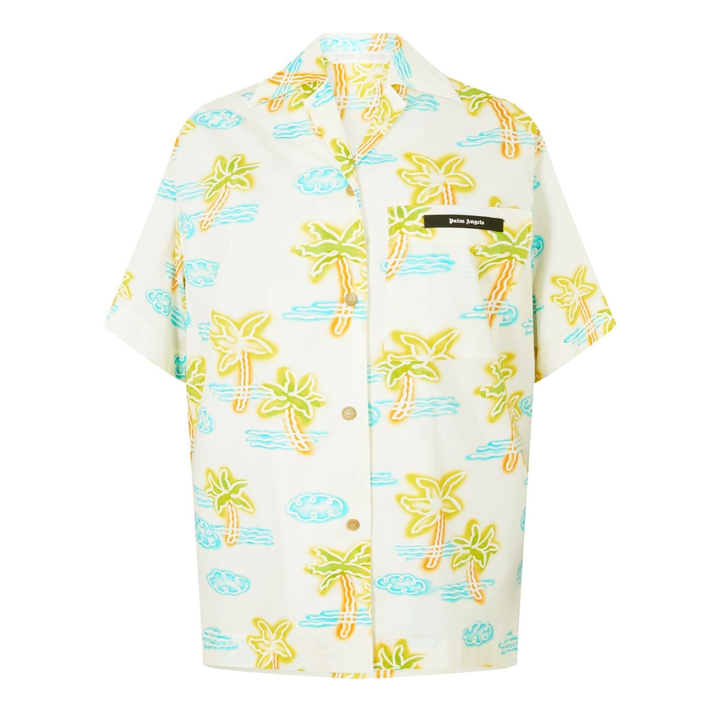 Palm Angels o1g2r1mq0325 Neon Graphic Shirt in Multicolor Size M / US 6-8 / IT 42-44 - 1 Thumbnail