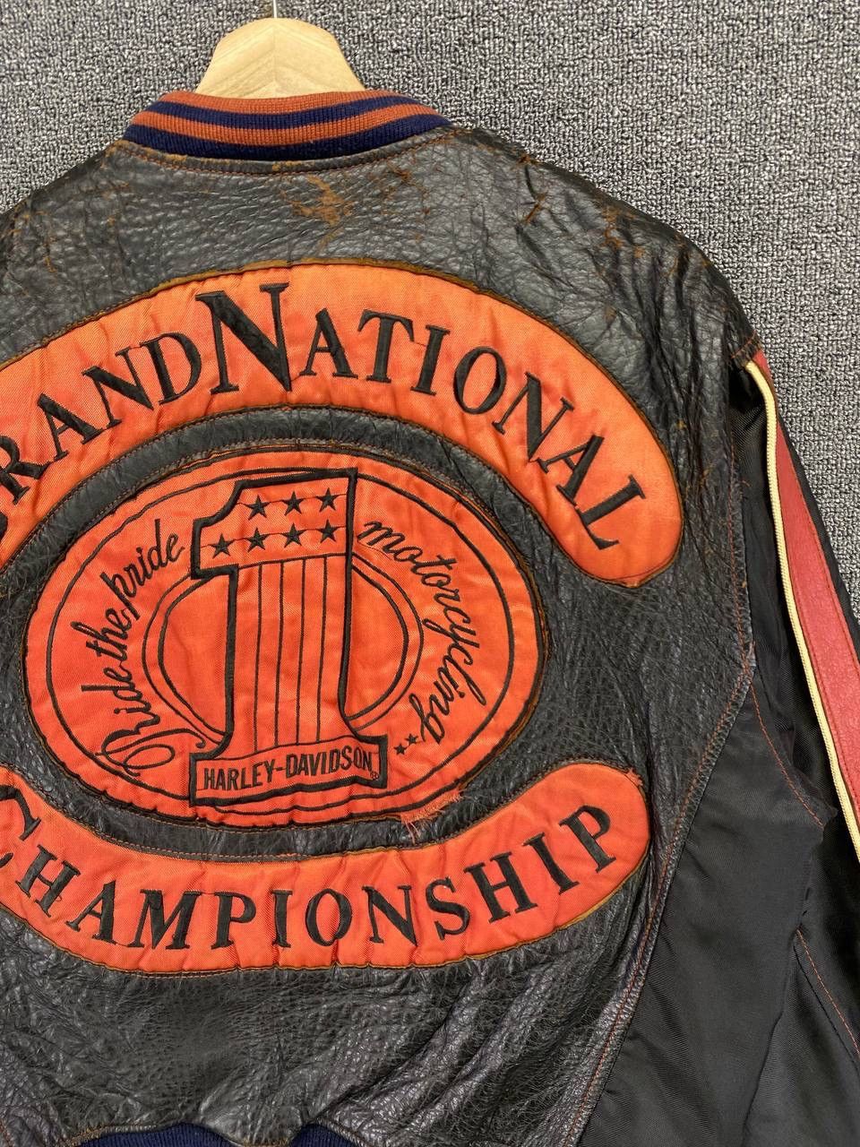 Harley Davidson Vintage Harley Davidson Championship Racing Leather Jacket Size US M / EU 48-50 / 2 - 6 Thumbnail
