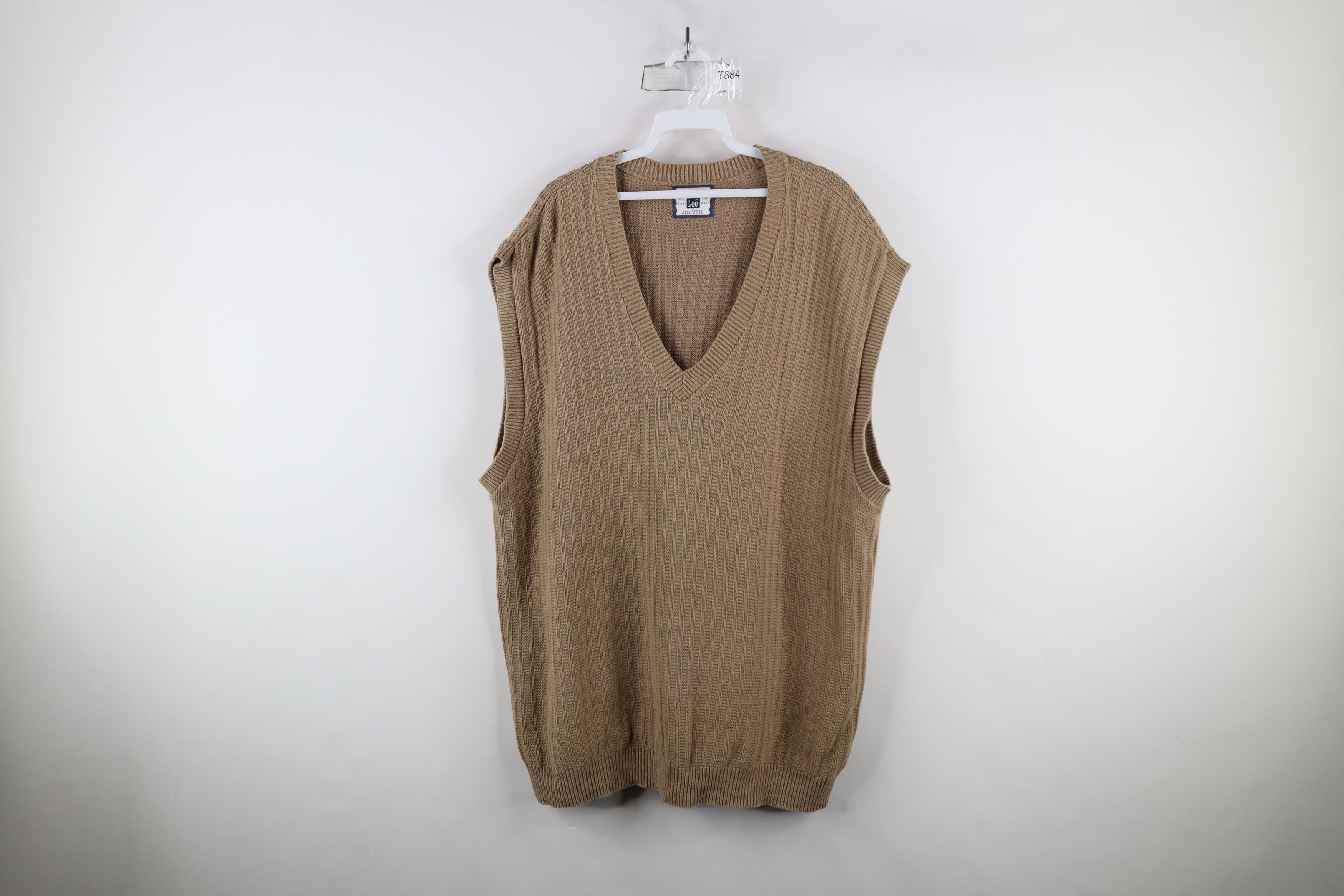 Vintage Vintage 90s Streetwear Ribbed Knit V-Neck Sweater Vest USA Size US XL / EU 56 / 4 - 1 Thumbnail