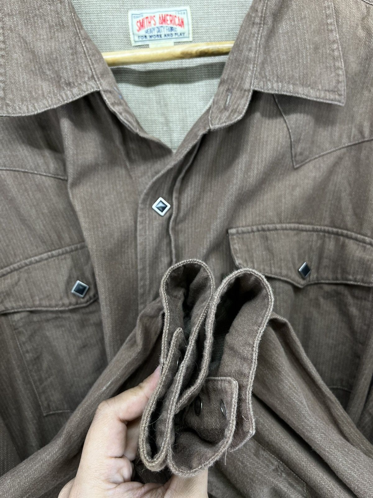 Flannel Vintage Smiths American Brown Shirts Button Up Flannel Size US XXL / EU 58 / 5 - 10 Thumbnail