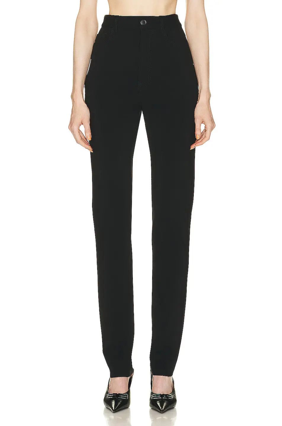 Balenciaga o1bcso1str1124 Stretch 5 Pockets Pants in Black Size 32" / US 10 / IT 46 - 1 Thumbnail