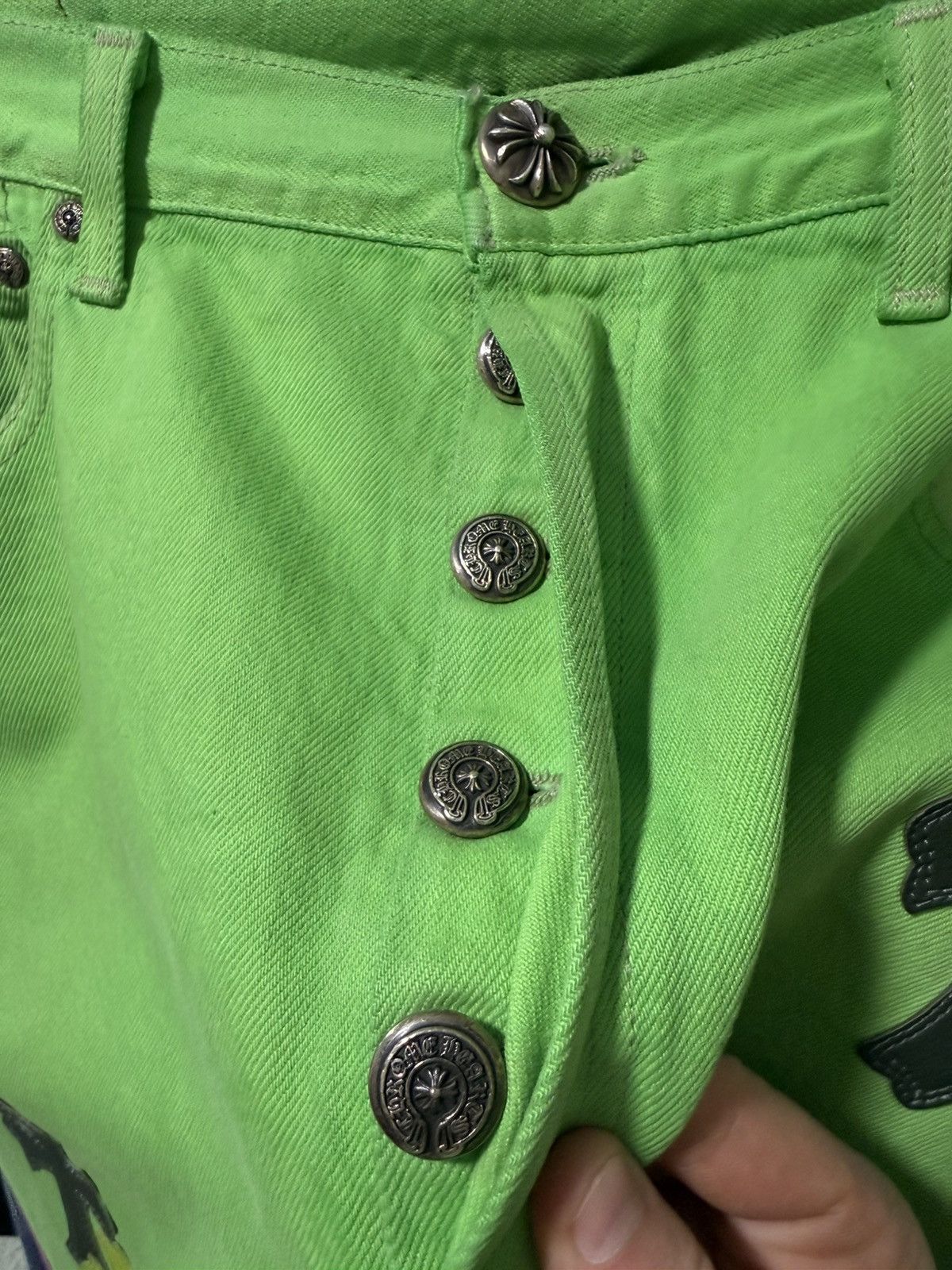 Chrome Hearts Chrome Hearts Green Cross Patch Levis Size US 34 / EU 50 - 13 Thumbnail