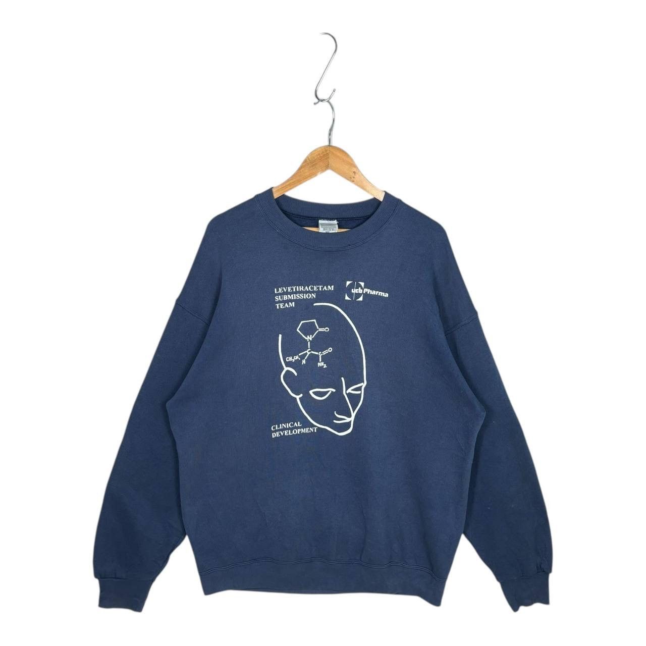 Vintage Vtg 90s UCB Pharma Levetiracetam Sweatshirt XL Science Gorp Size US XL / EU 56 / 4 - 1 Thumbnail