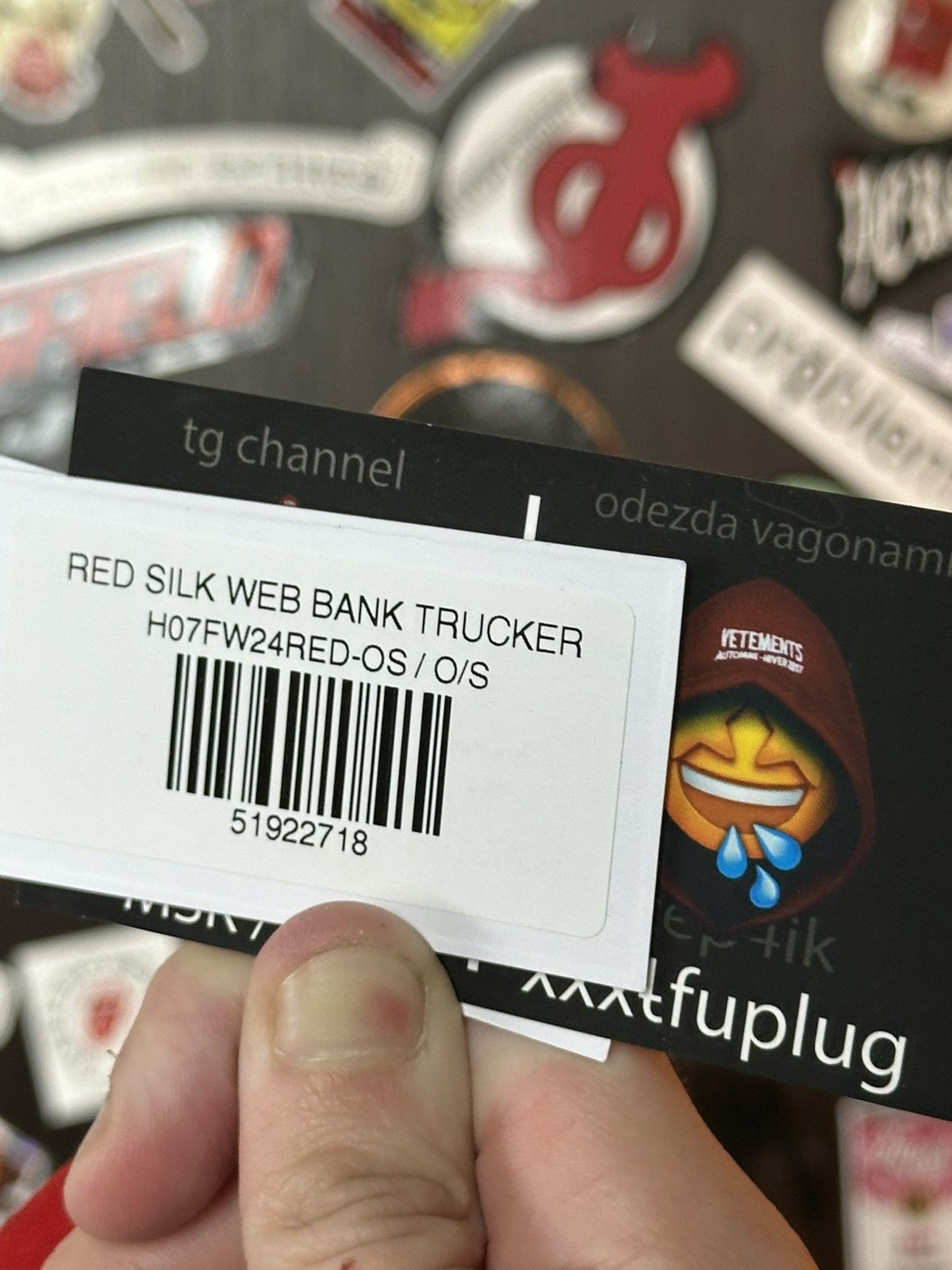 Sp5der × Young Thug Spider Worldwide Silk Web Bank Red Trucker Cap Size ONE SIZE - 12 Thumbnail
