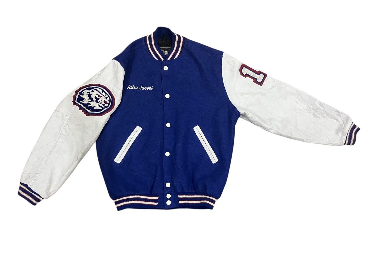 Holloway vintage HOLLOWAY varsity jaket sleeve leather Size US L / EU 52-54 / 3 - 1 Thumbnail