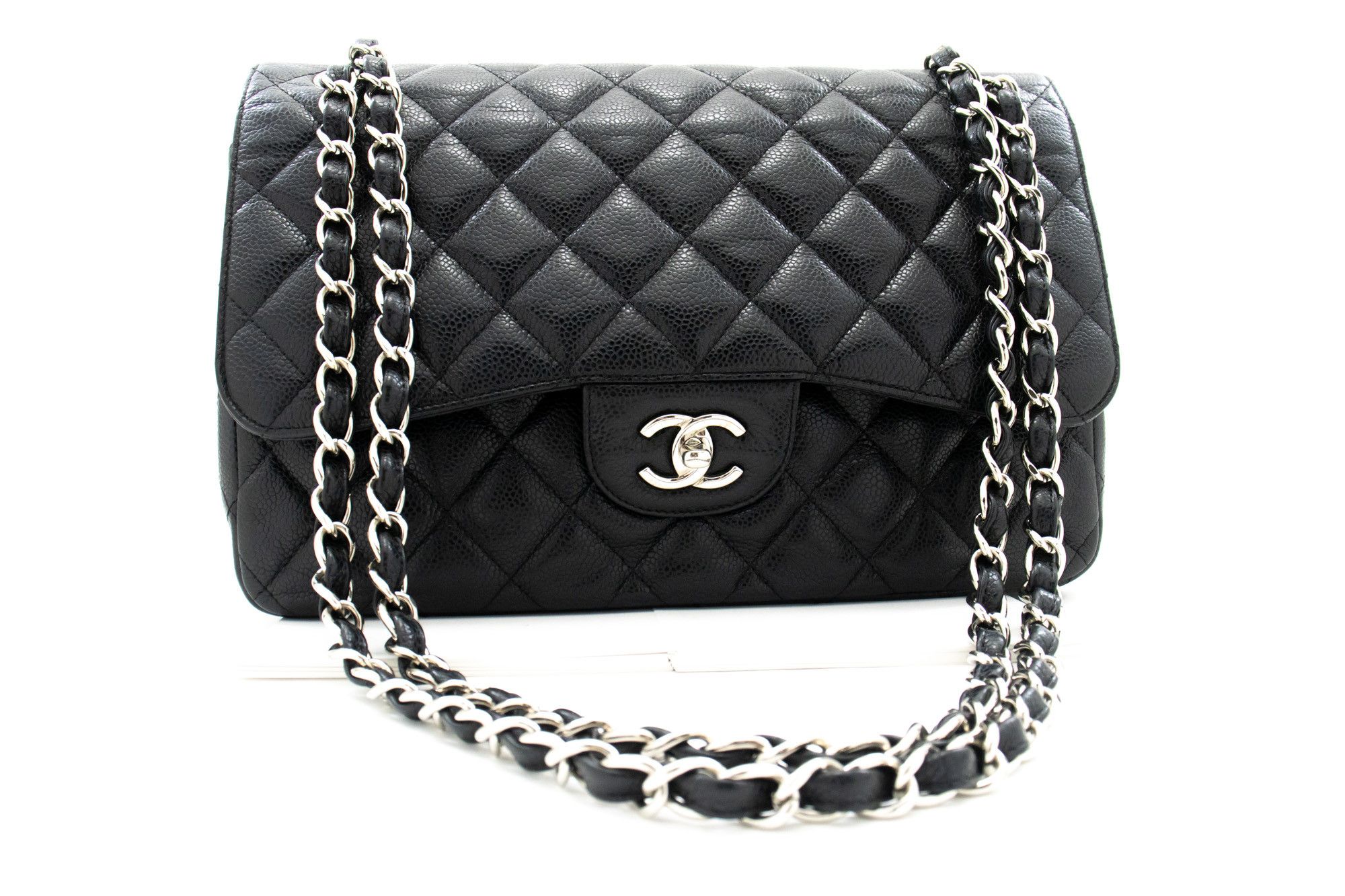 Chanel Classic Flap Black Leather Shoulder Bag (Pre-Owned) Size ONE SIZE - 1 Thumbnail
