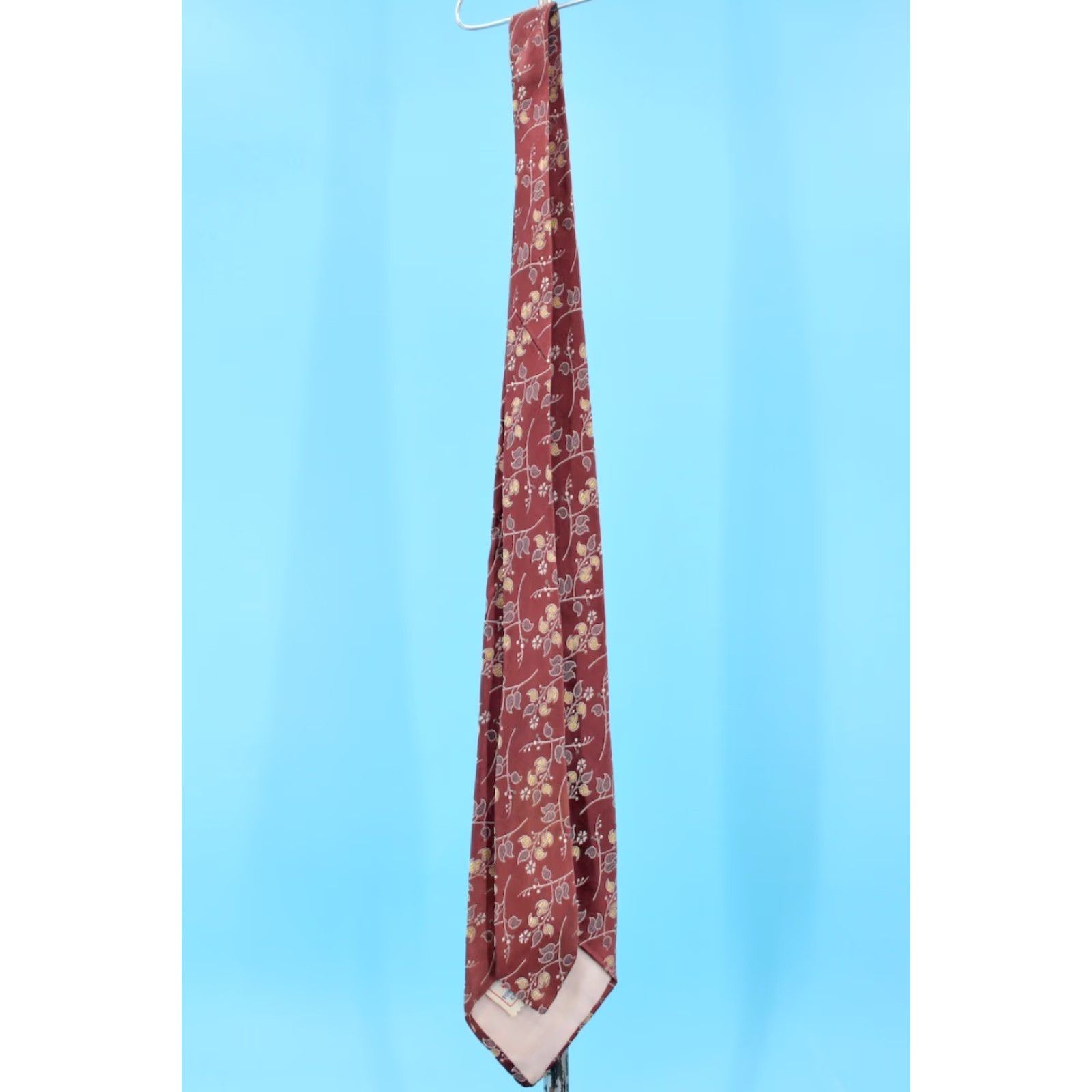 Vintage VTG 1940s Brown Leaf Pattern Embroidered Necktie Towncraft Tie Men Size ONE SIZE - 5 Thumbnail