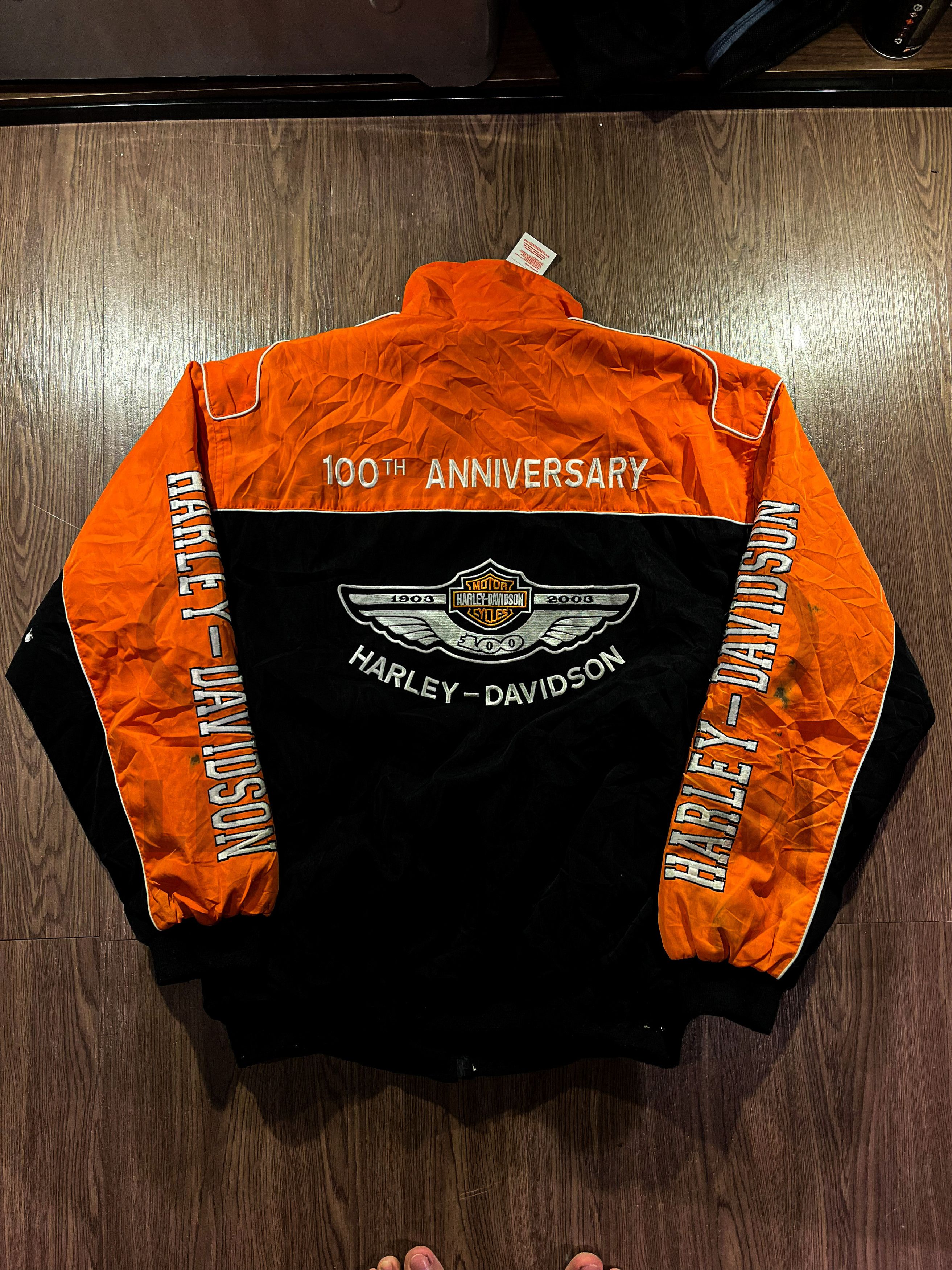 Harley Davidson Harley Davidson 100th Anniversary taped Racing Jacket Size US XL / EU 56 / 4 - 1 Thumbnail