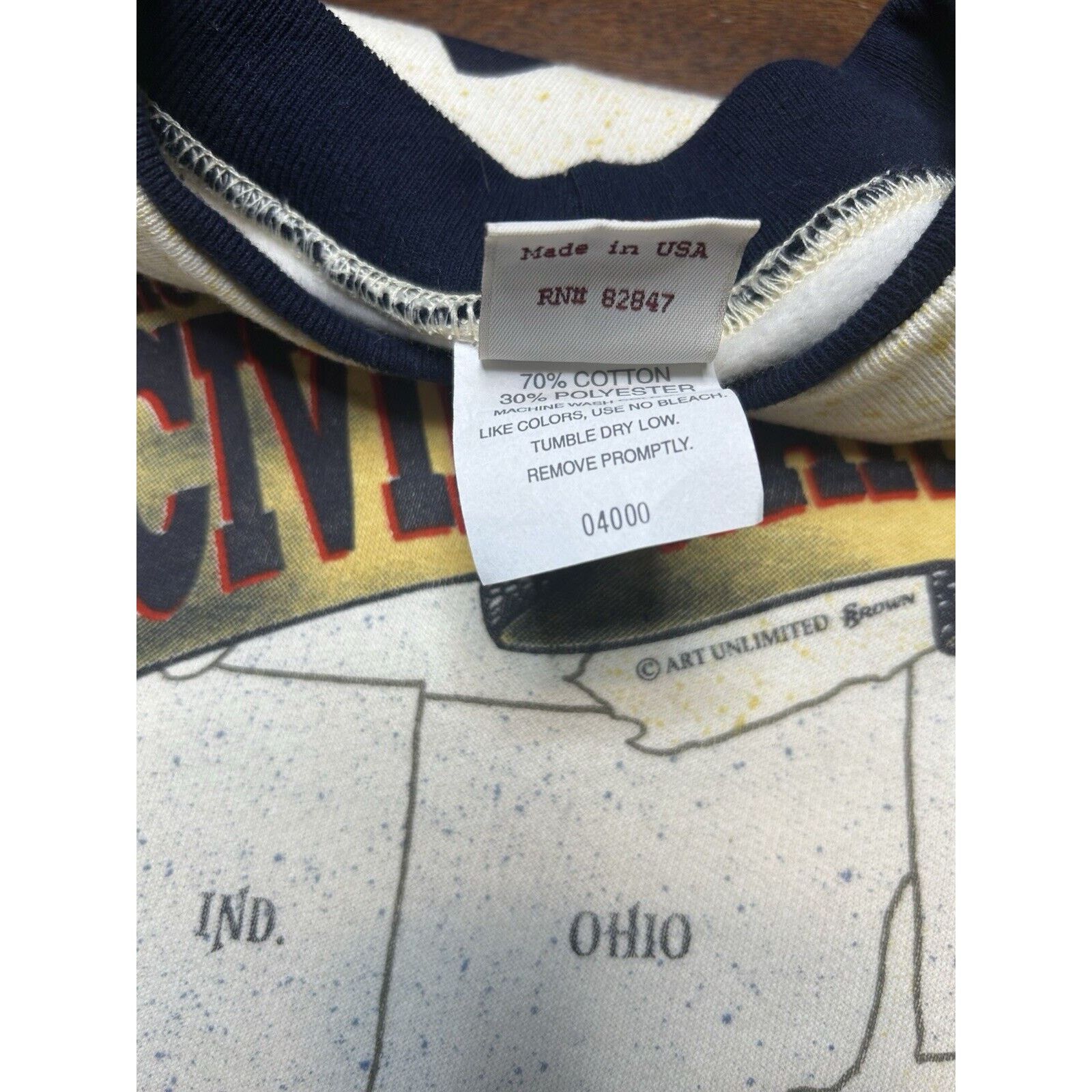 Vintage 90s American Civil War History Crewneck Pullover Sweatshirt Size US XXL / EU 58 / 5 - 4 Thumbnail