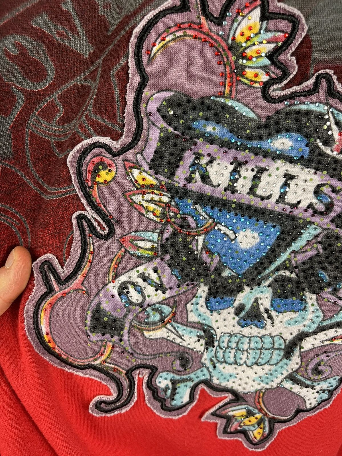 Christian Audigier × Ed Hardy × Vintage Vintage Ed Hardy Christian Audigier y2k zip hoodie ombre Size US L / EU 52-54 / 3 - 22 Thumbnail