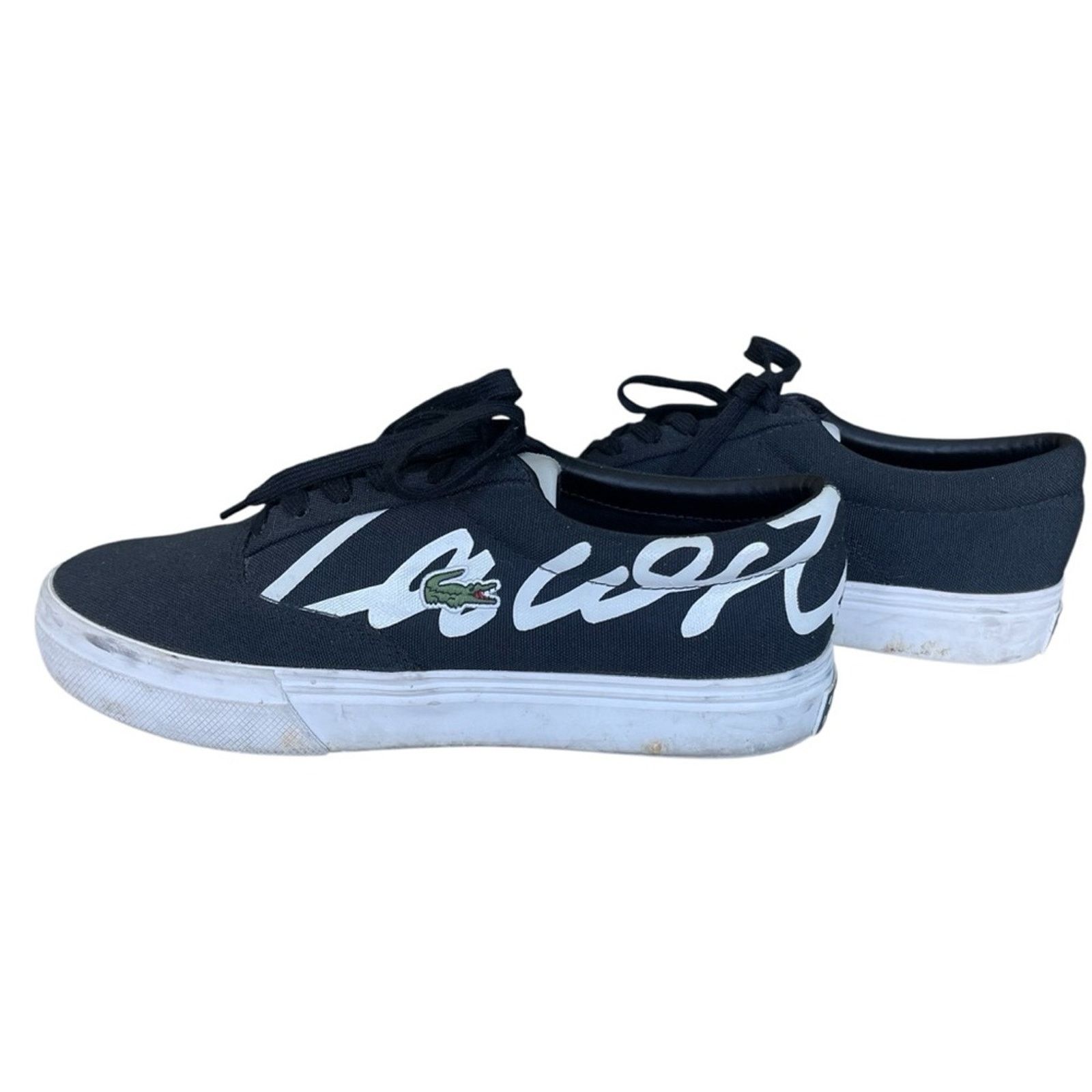 Lacoste Lacoste Jump Serve Lace Up Men Canvas Sneakers Black Size 8 Size US 8 / EU 41 - 5 Thumbnail