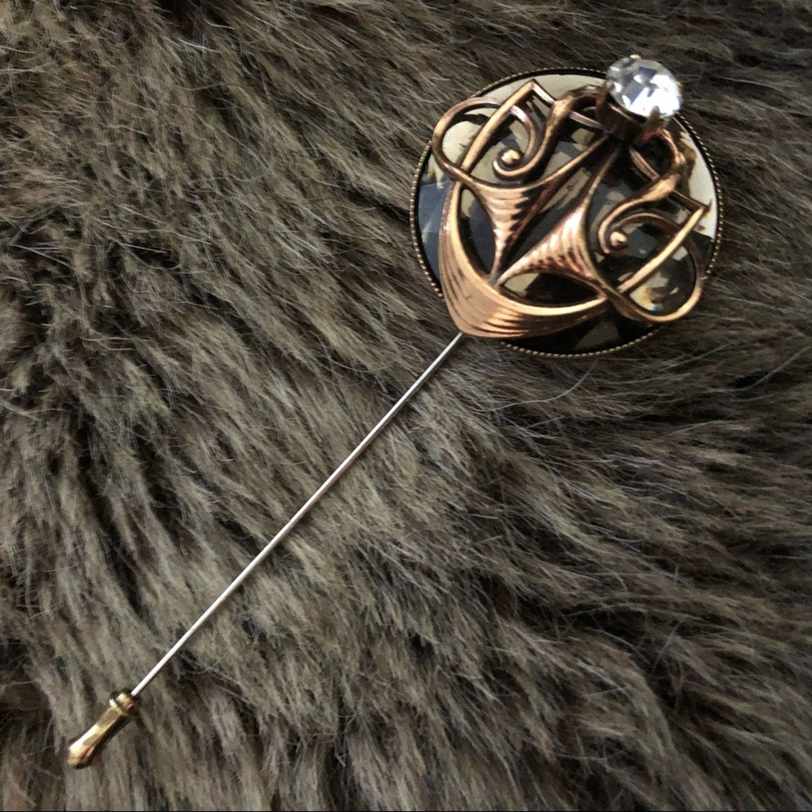 Other Ermani Bulatti Art Deco stick pin hat pin brooch Size ONE SIZE - 8 Thumbnail