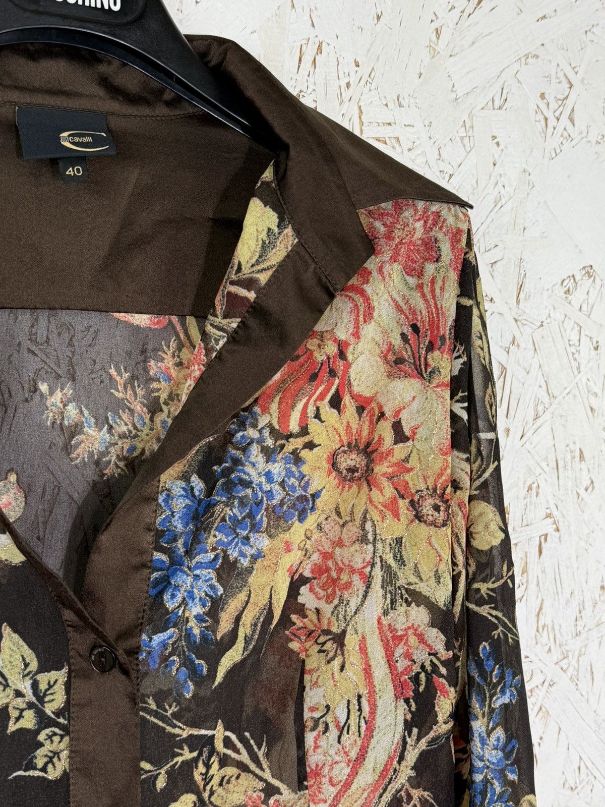 Just Cavalli Vintage Just Cavalli Floral Semi Sheer Silk Blouse Size 40 Size S / US 4 / IT 40 - 2 Thumbnail