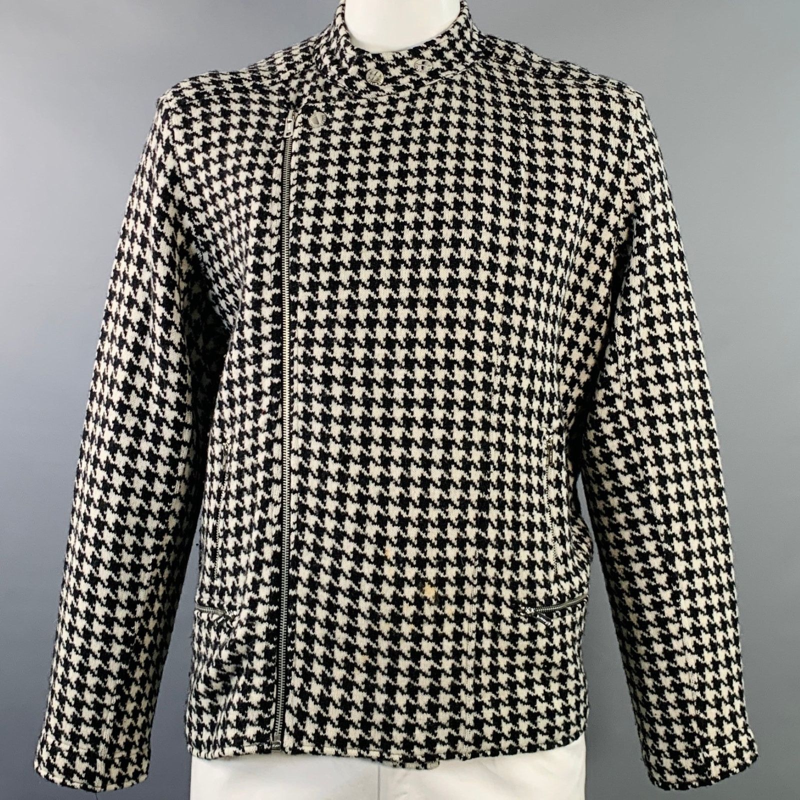 Ralph Lauren LAUREN by RALPH LAUREN Black White Wool Zip Pockets Jacket Size US XXL / EU 58 / 5 - 1 Thumbnail