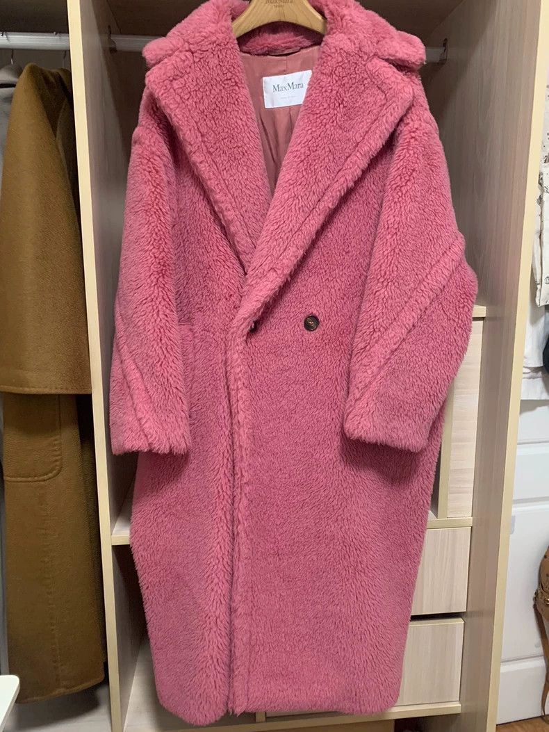 Max Mara Teddy Pink Jacket Mara Teddy Coat Max Mara Used Coat
