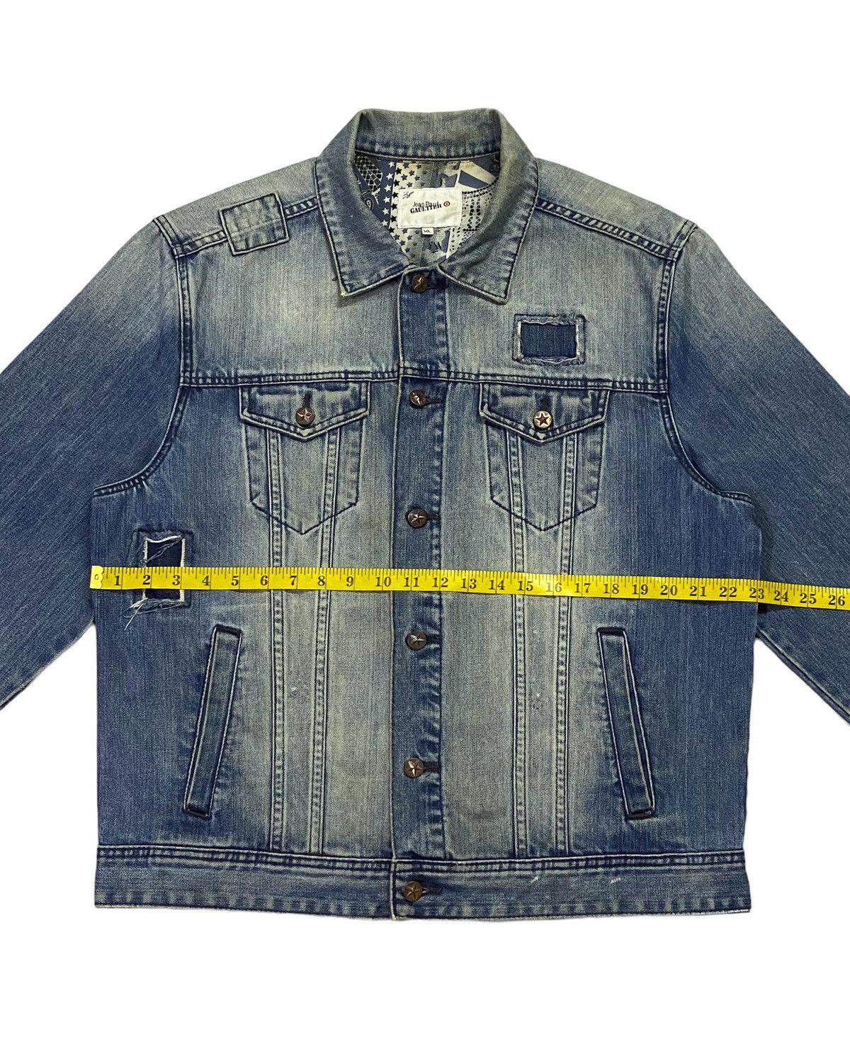 Jean Paul Gaultier Jean Paul Glaultier Distressed Denim Jacket Size US XL / EU 56 / 4 - 4 Thumbnail