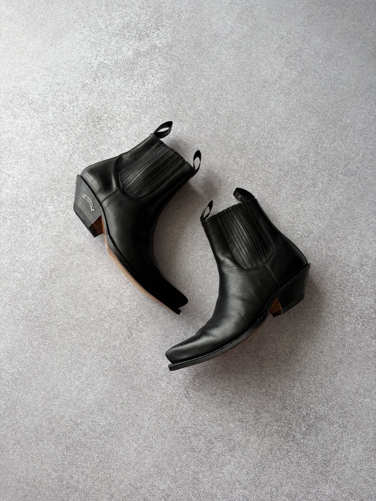 Sendra Sendra 1692 Cowboy Leather Black Boots Ibiza Heel Size Us 7 Size US 7 / IT 37 - 1 Thumbnail