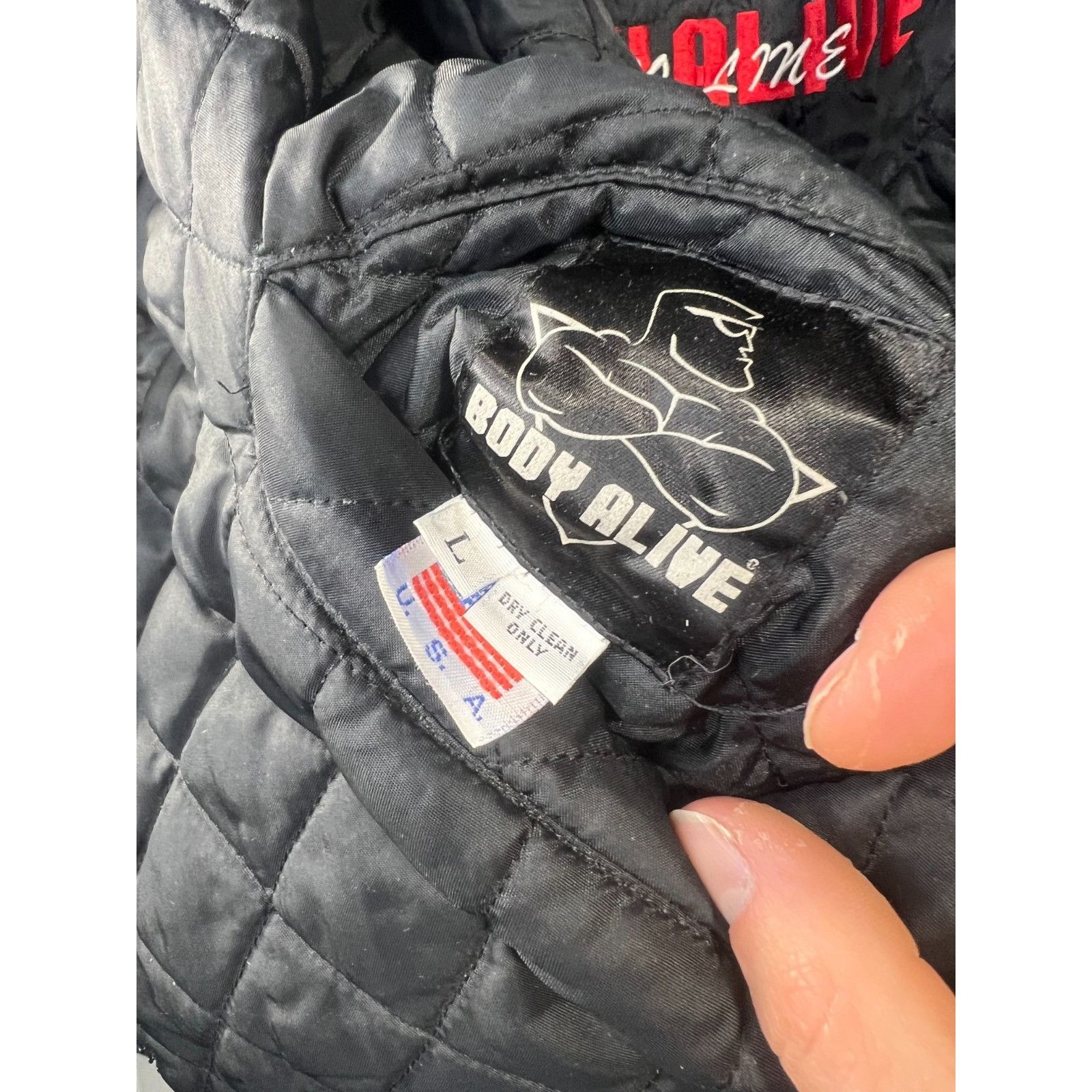 Other Vintage Body Alive Quilted Jacket Weightlifting Bodybuilder Size US L / EU 52-54 / 3 - 6 Thumbnail