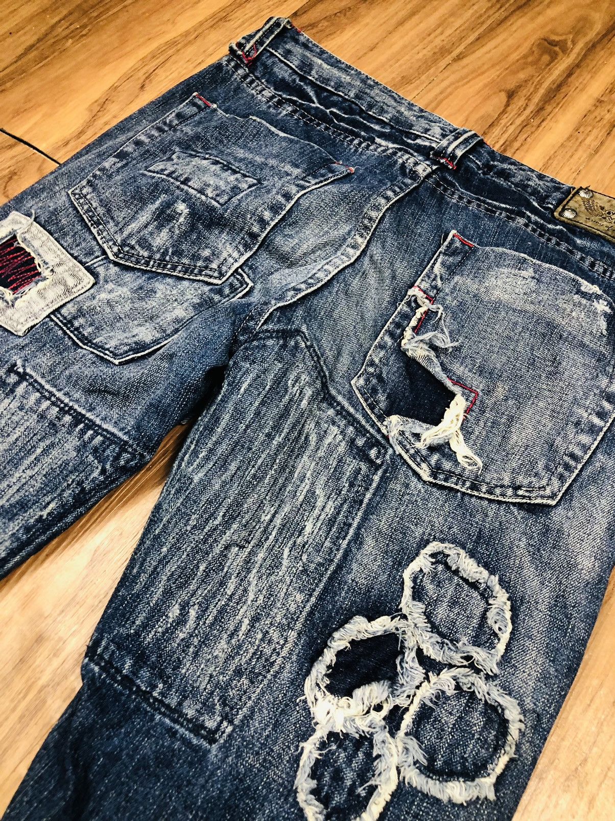 Other Ripped Patch Design Jeans (35) Size US 32 / EU 48 - 18 Thumbnail