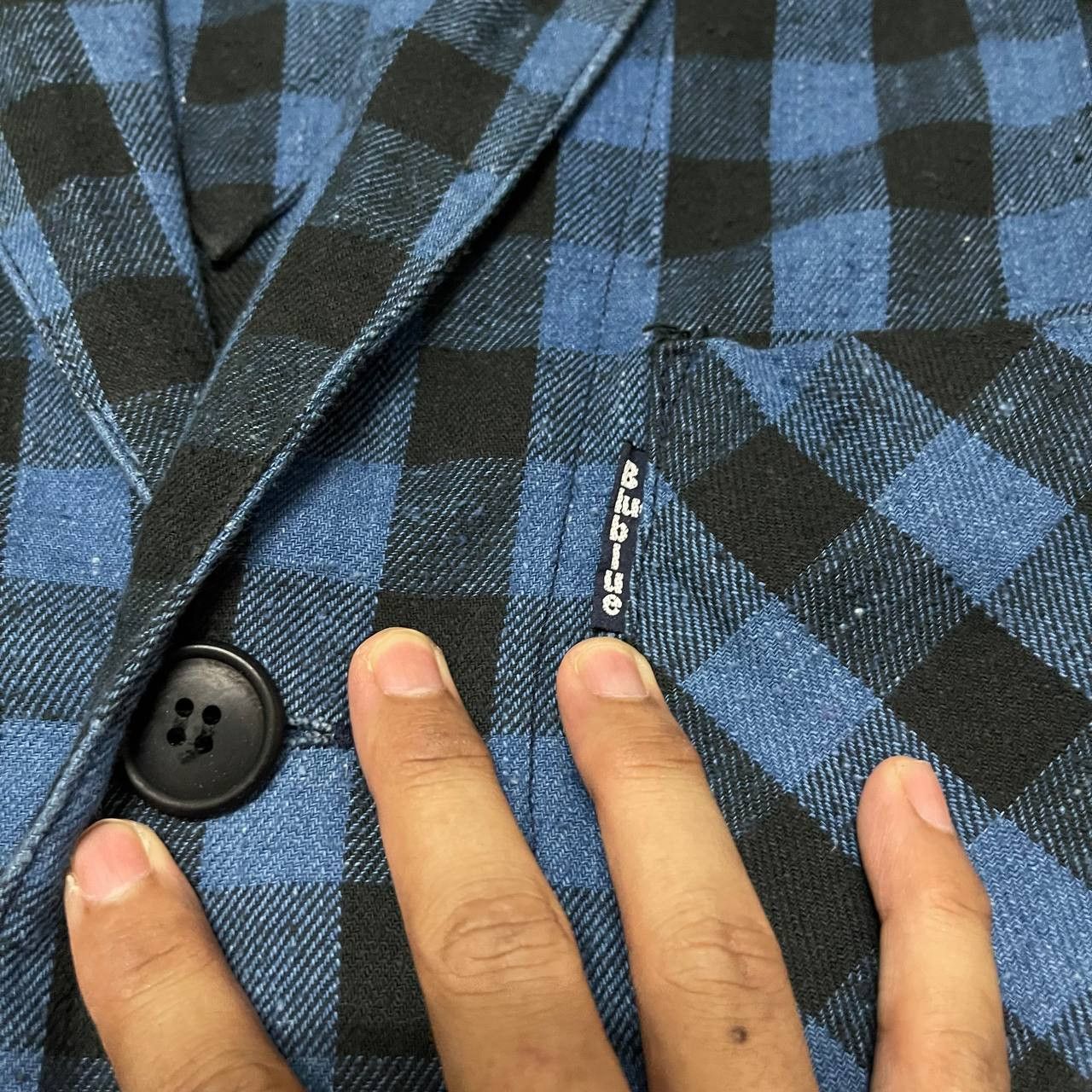 Blue Blue Japan Vintage Blue Blue Japan Indigo Dye Plaid Jacket Size US S / EU 44-46 / 1 - 6 Thumbnail